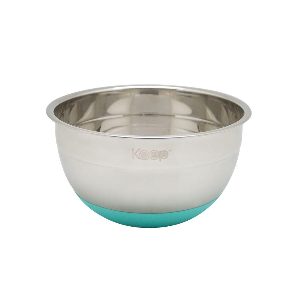 BOWL ACERO INOX. 18 CM SILICONA ANTIDESLIZANTE KEEP-0