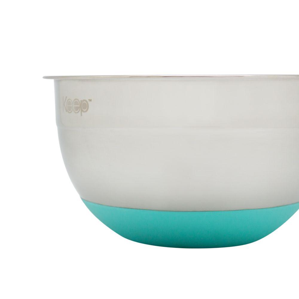 BOWL ACERO INOX. 18 CM SILICONA ANTIDESLIZANTE KEEP-1