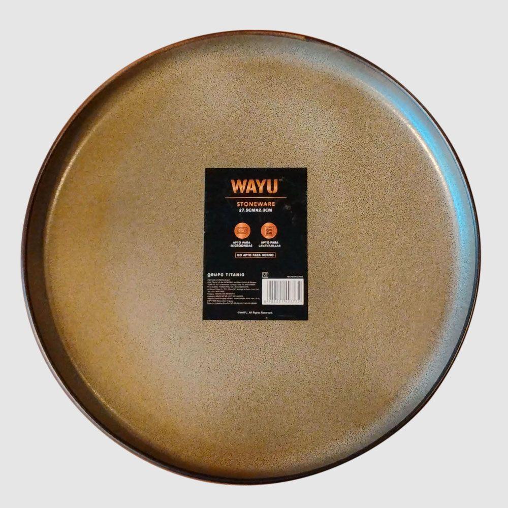 Plato 27 CM Cerámica Gres Wayu-3
