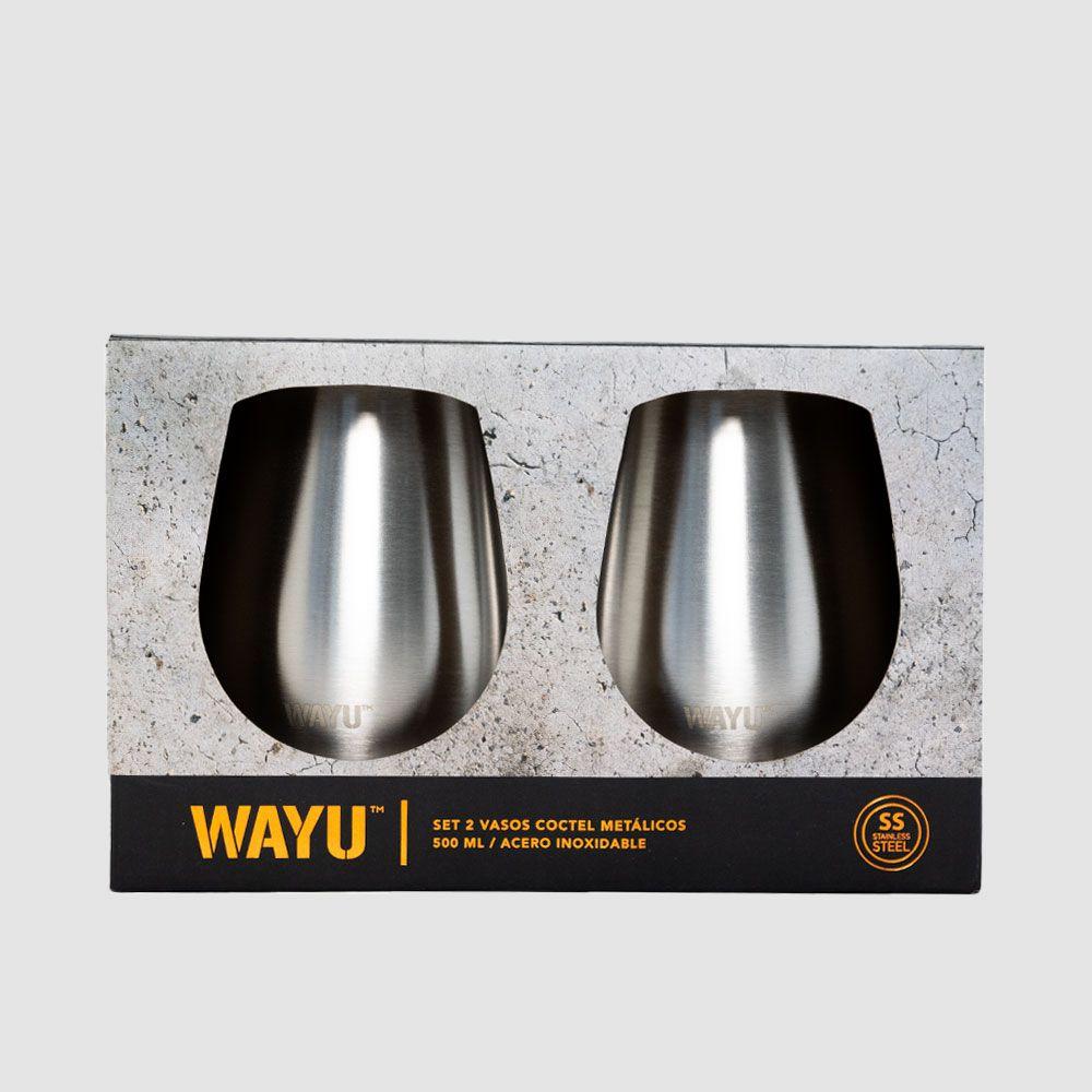 Set 2 Vasos Cocktail Metalicos 500ml Wayu-5