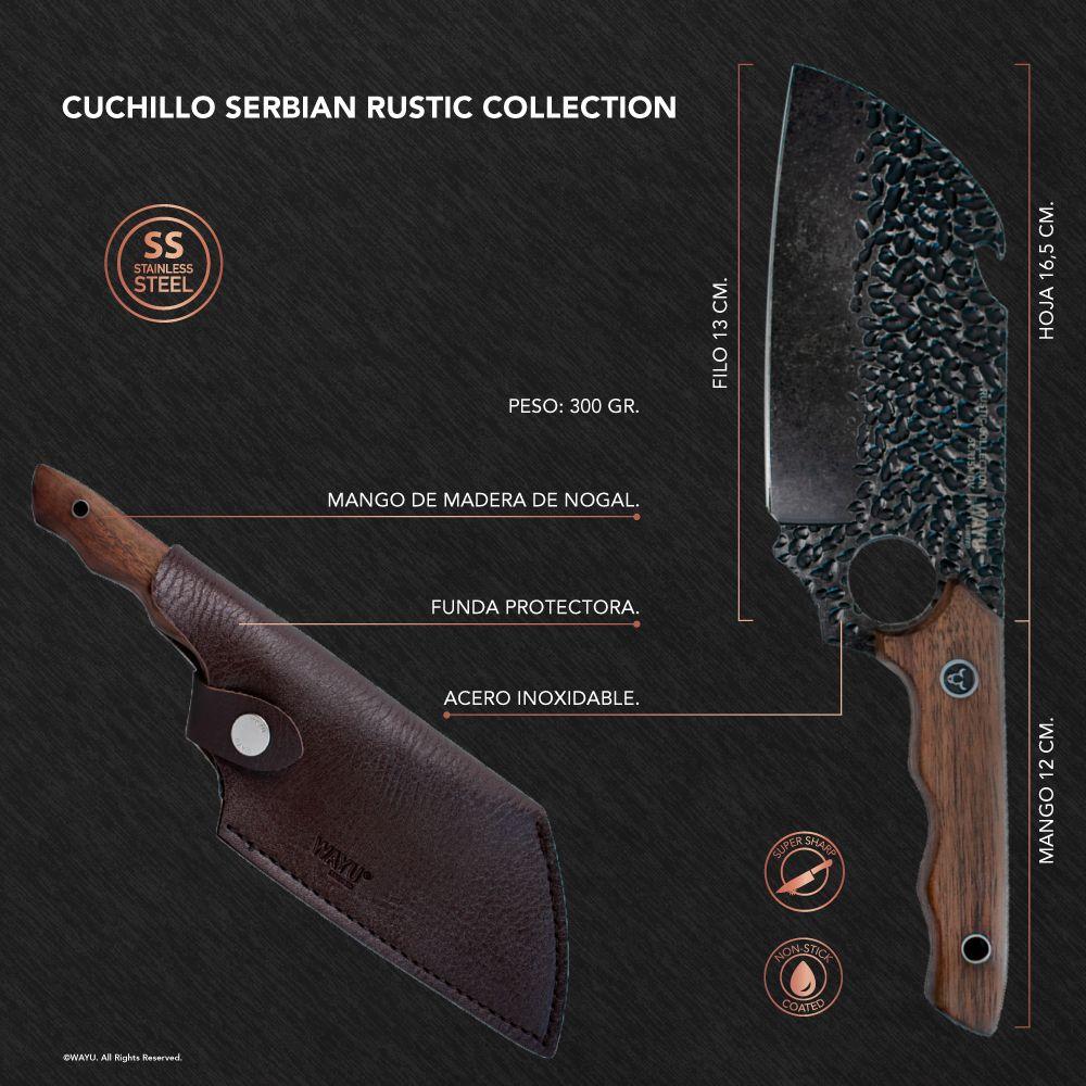 Cuchillo Serbian Con Funda Rustic Collection Wayu-2