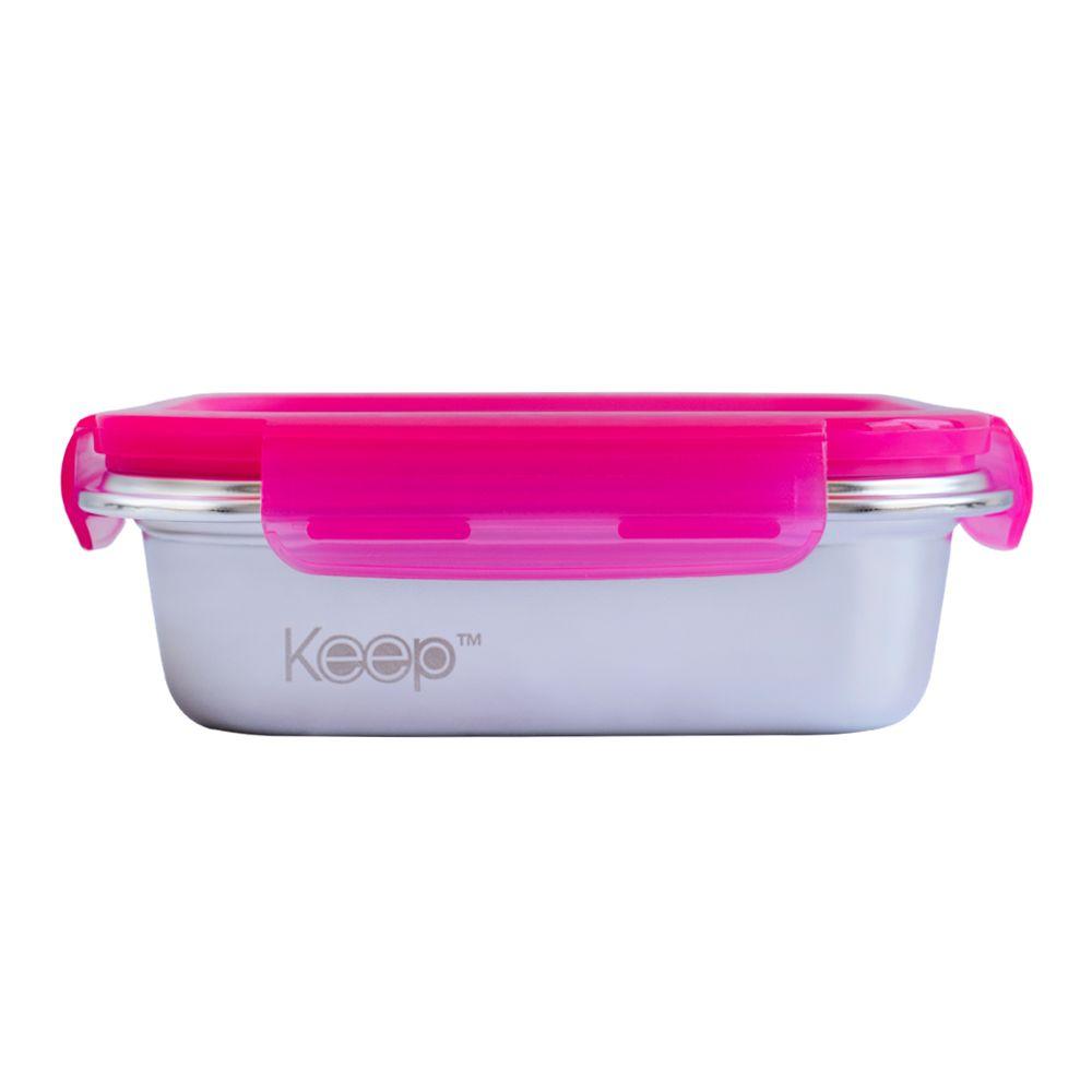 Taper Contenedor Hermetico Metálico 650Ml Keep Color Rosa-2