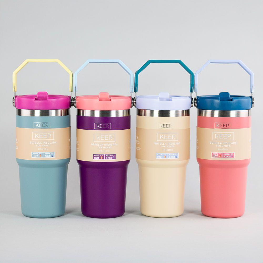 BOTELLA INSULADA CON MANGO 590ML FLASK KEEP MORADO-2