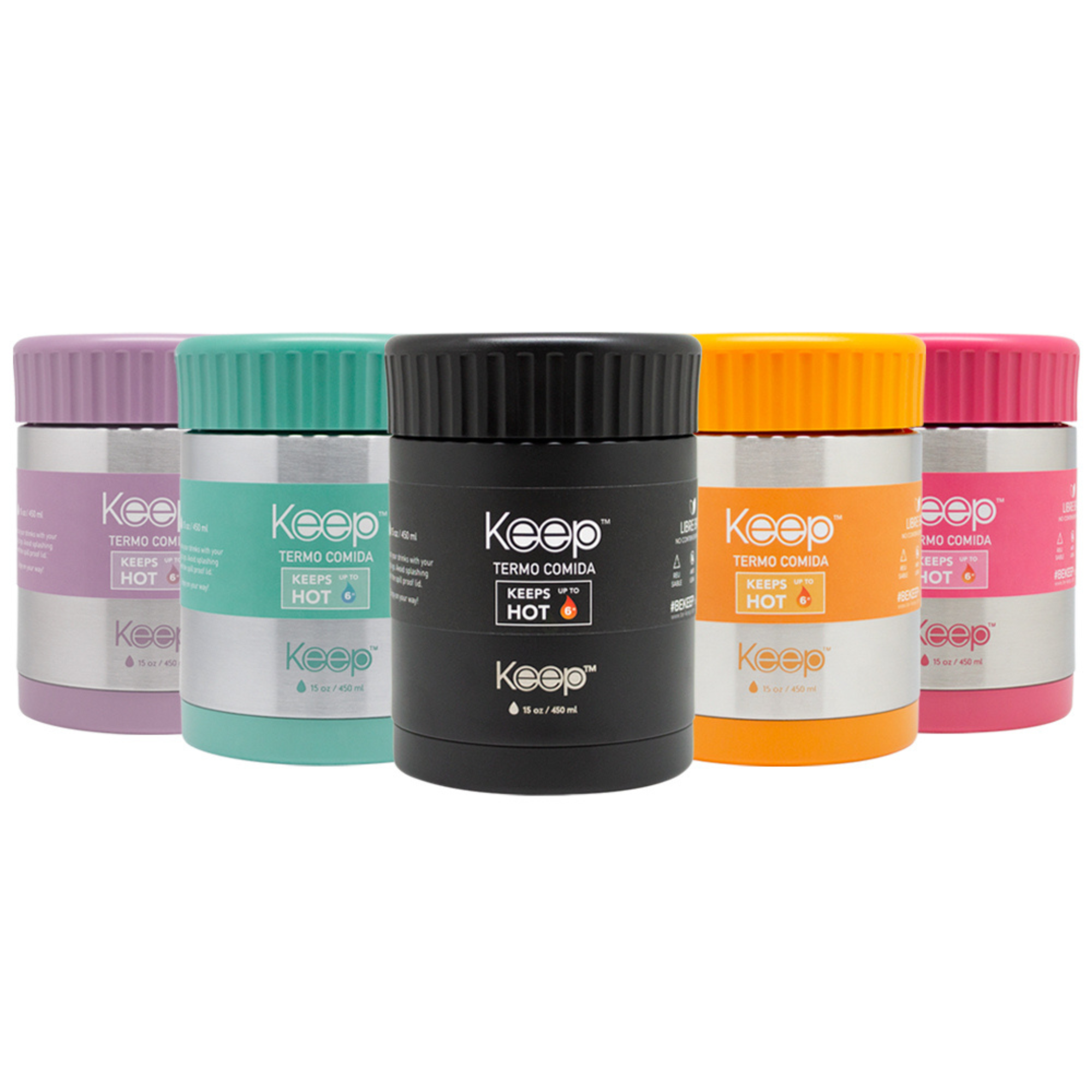 Termo Comida Colores 0.45L ROSADO-2