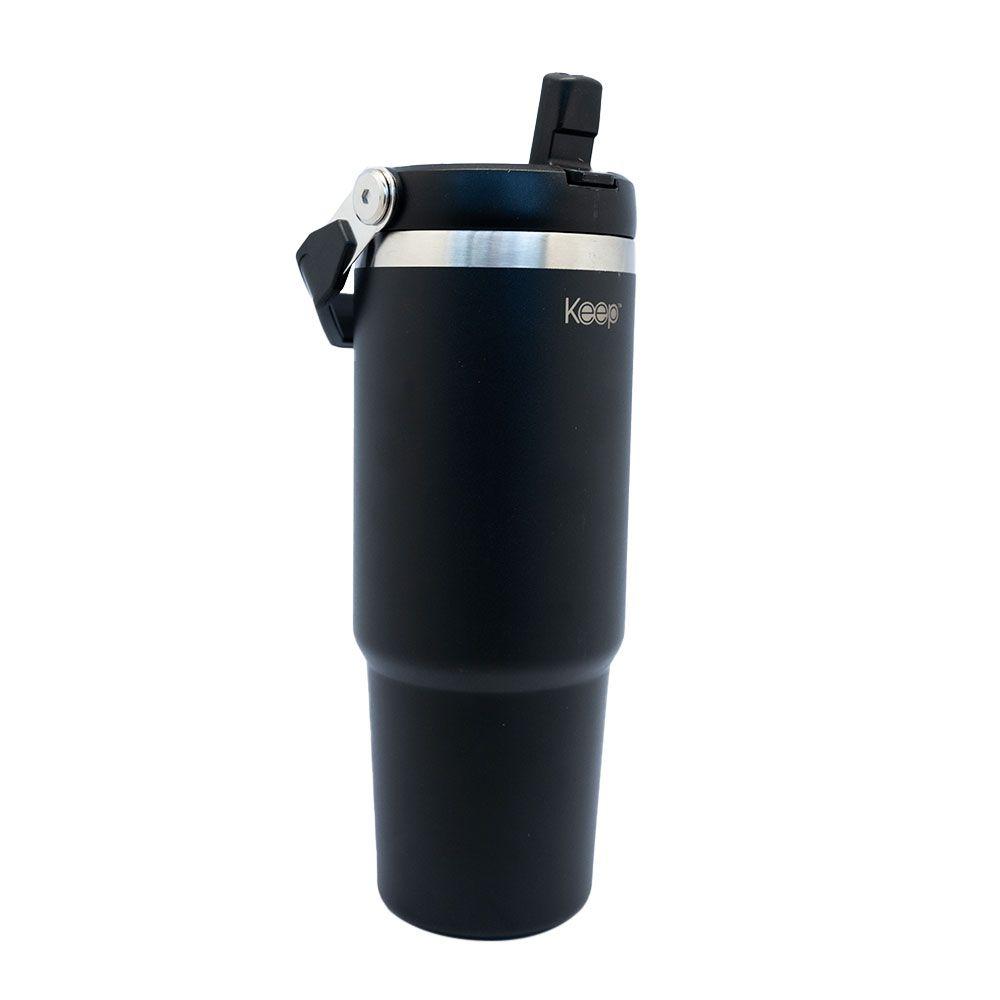 BOTELLA INSULADA CON MANGO 85O ML KEEP - NEGRO-2