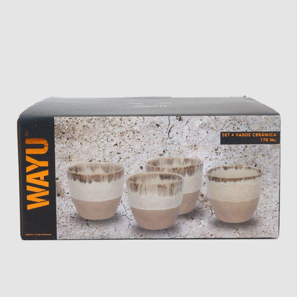 Set 4 Vasos Cerámica Wayu-7