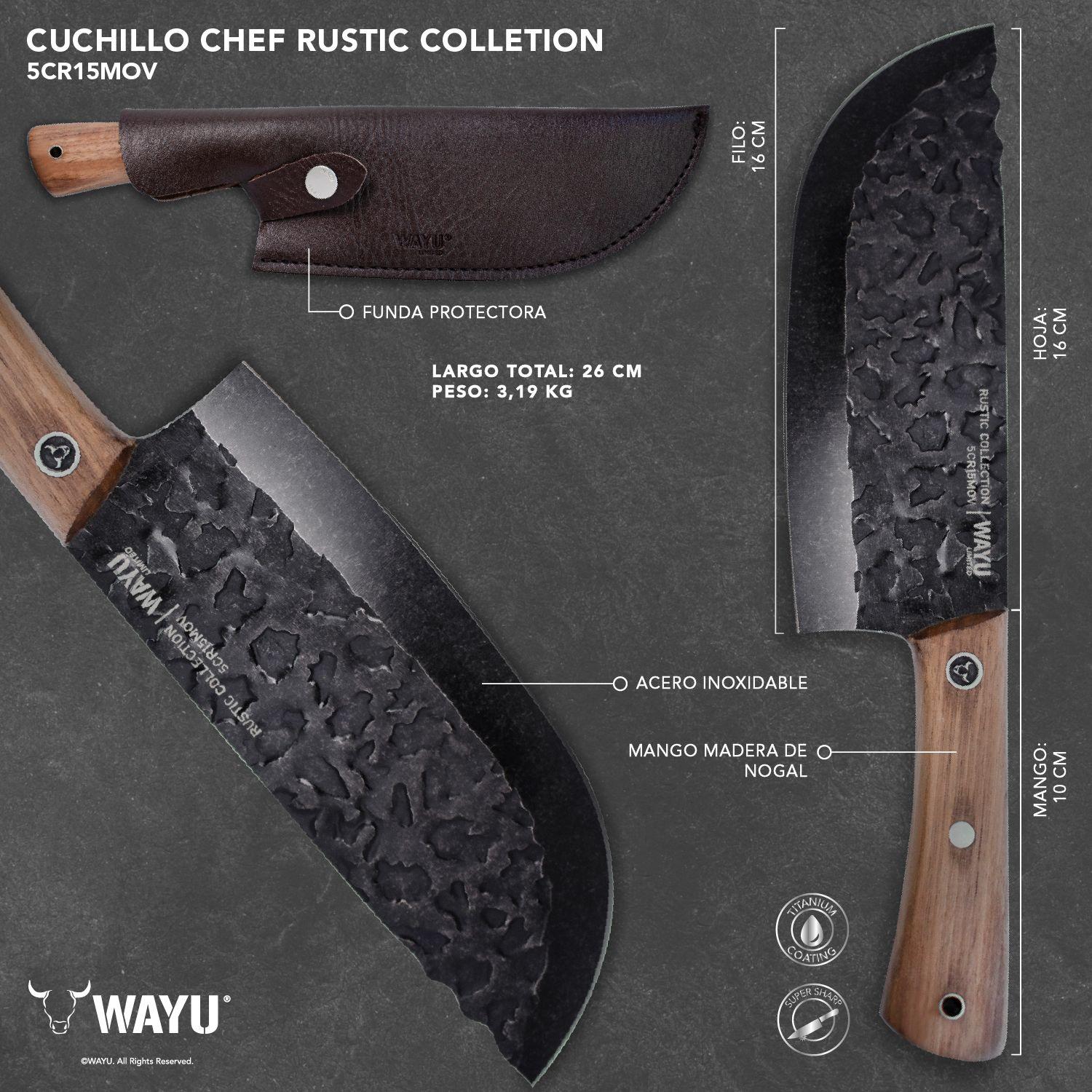 Cuchillo Chef Con Funda Rustic Collection Wayu-3