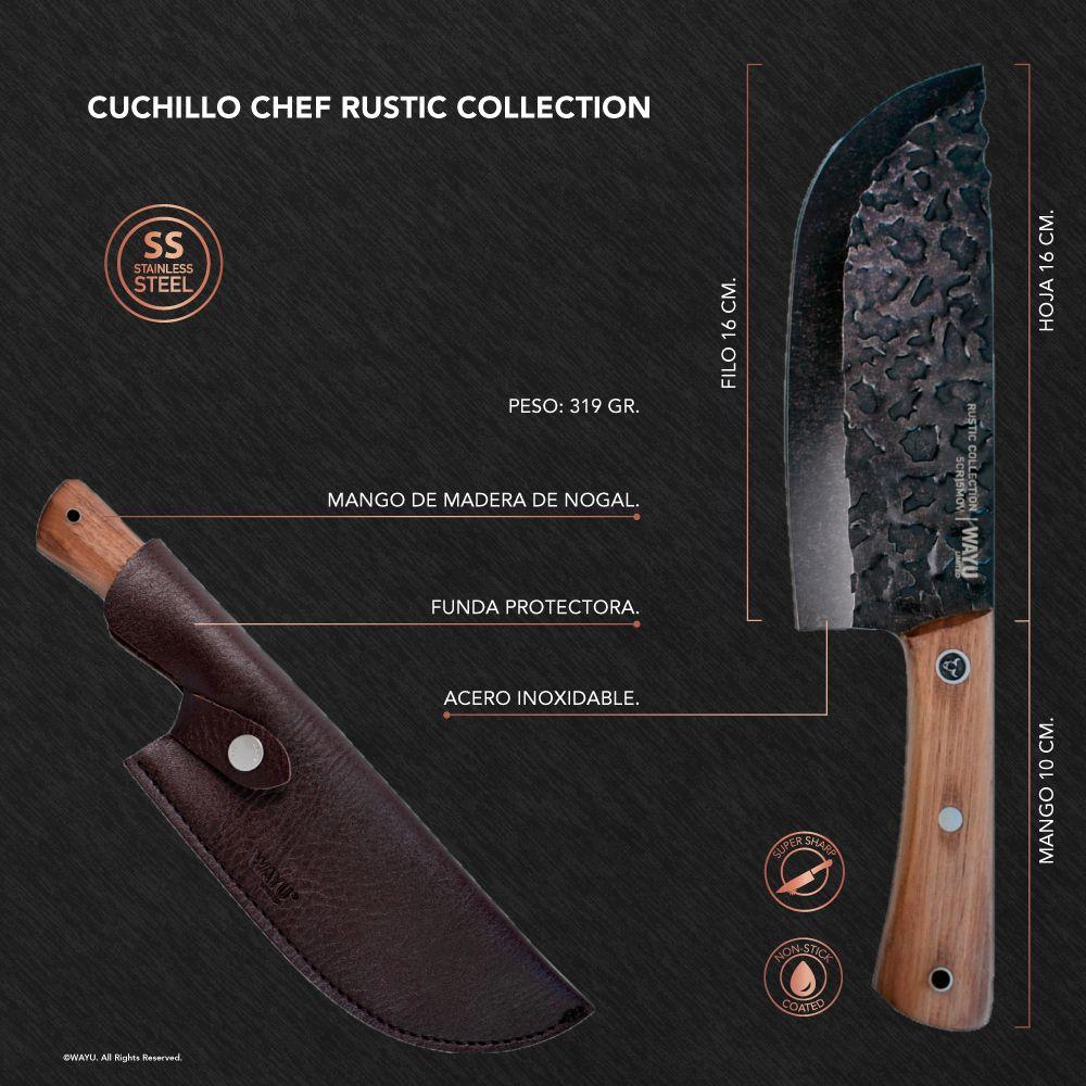 Cuchillo Chef Con Funda Rustic Collection Wayu-2