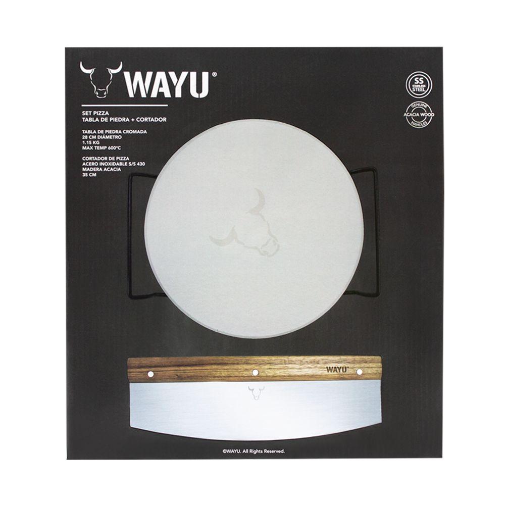 Set Pizza Piedra y Cortador XL Wayu-3