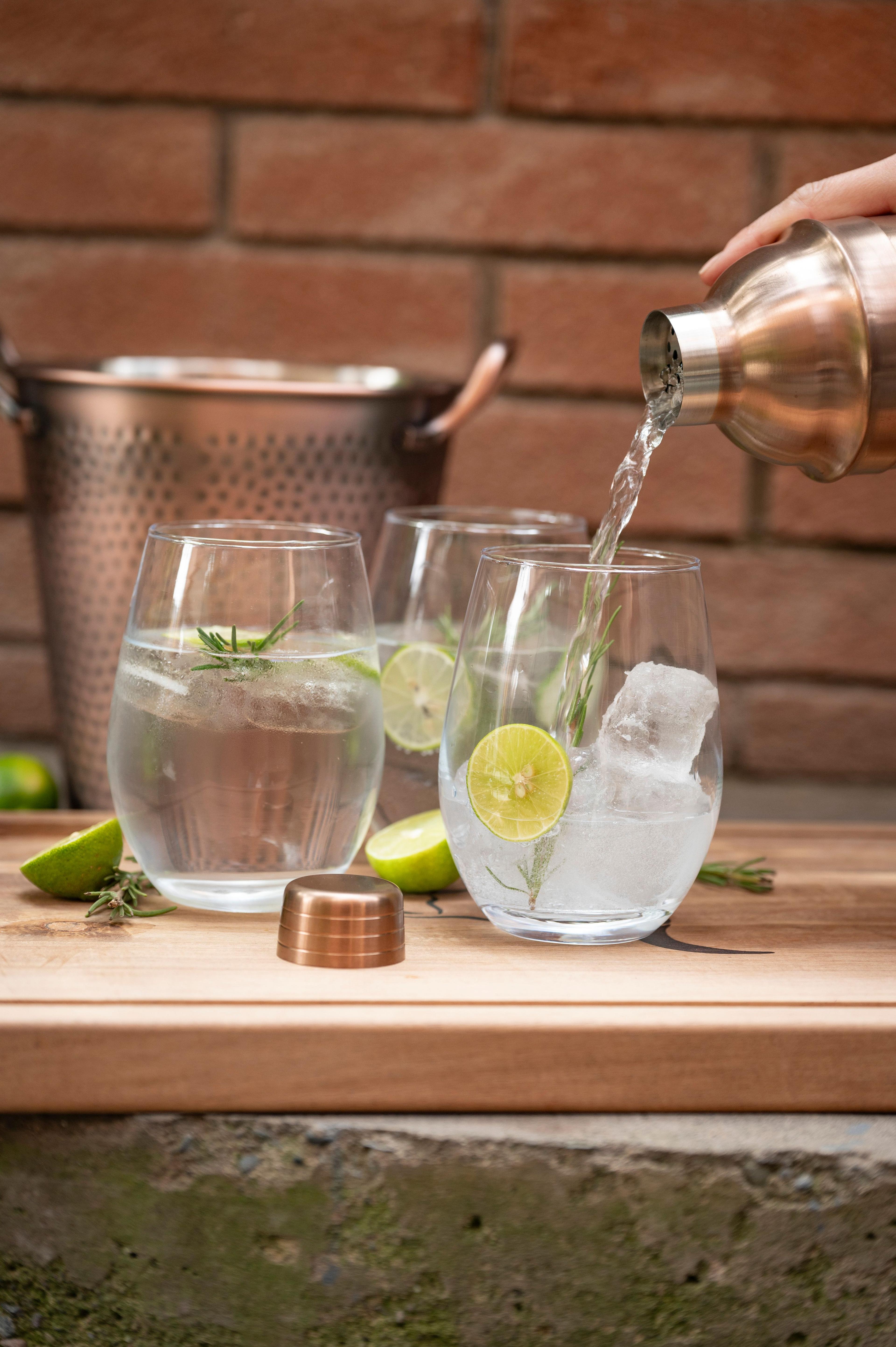 Set 4 Vasos Redondos Vidrio-3