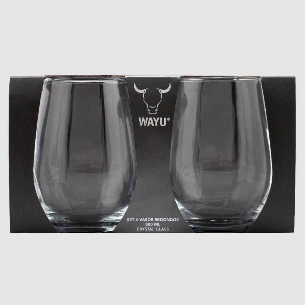 Set 4 Vasos Redondos Vidrio-4