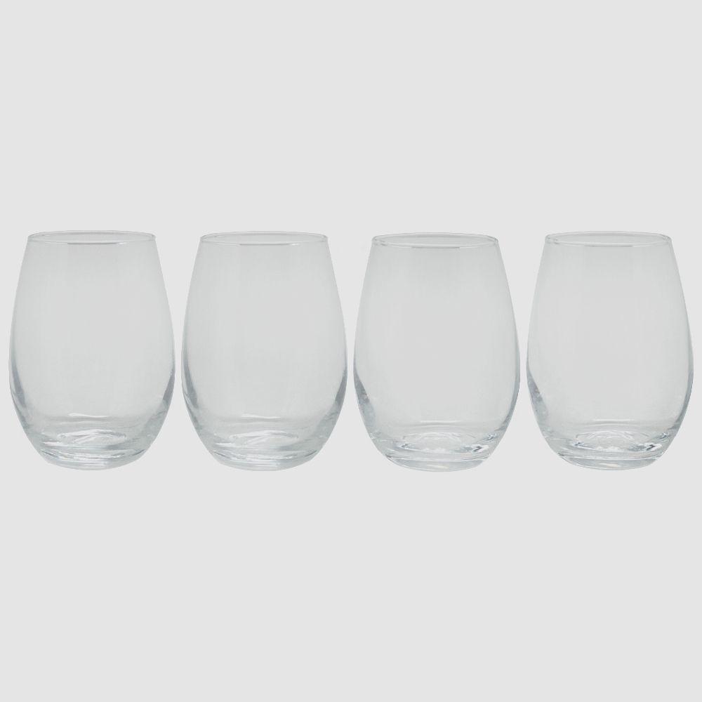 Set 4 Vasos Redondos Vidrio Wayu-0