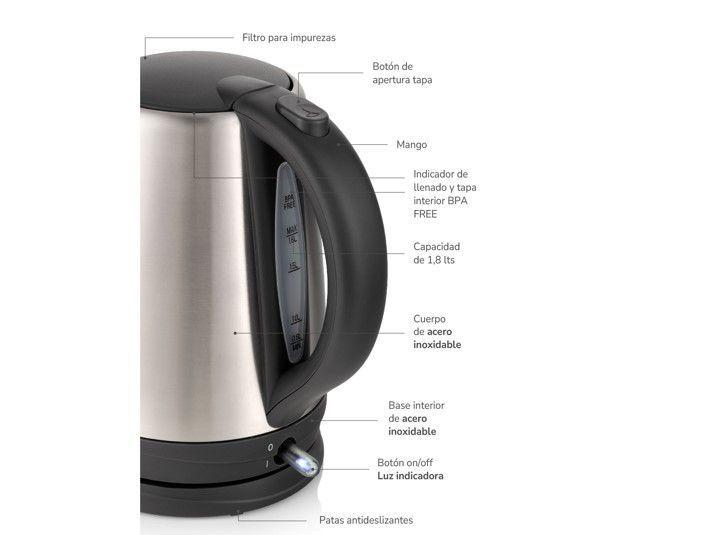 Hervidor acero inoxidable 1,8 lts TH-5408I Thomas-3