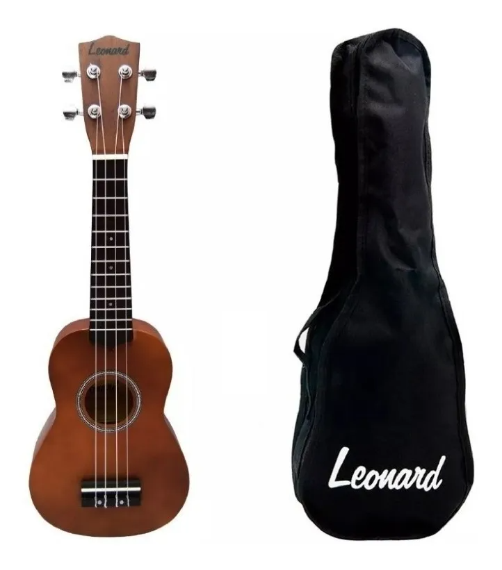 Ukelele Soprano Con Funda Leonard Uk15  Color Natural-2