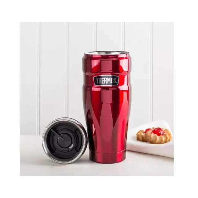 Termo Mug Thermos King 470ml Acero Inoxidable Rojo-4