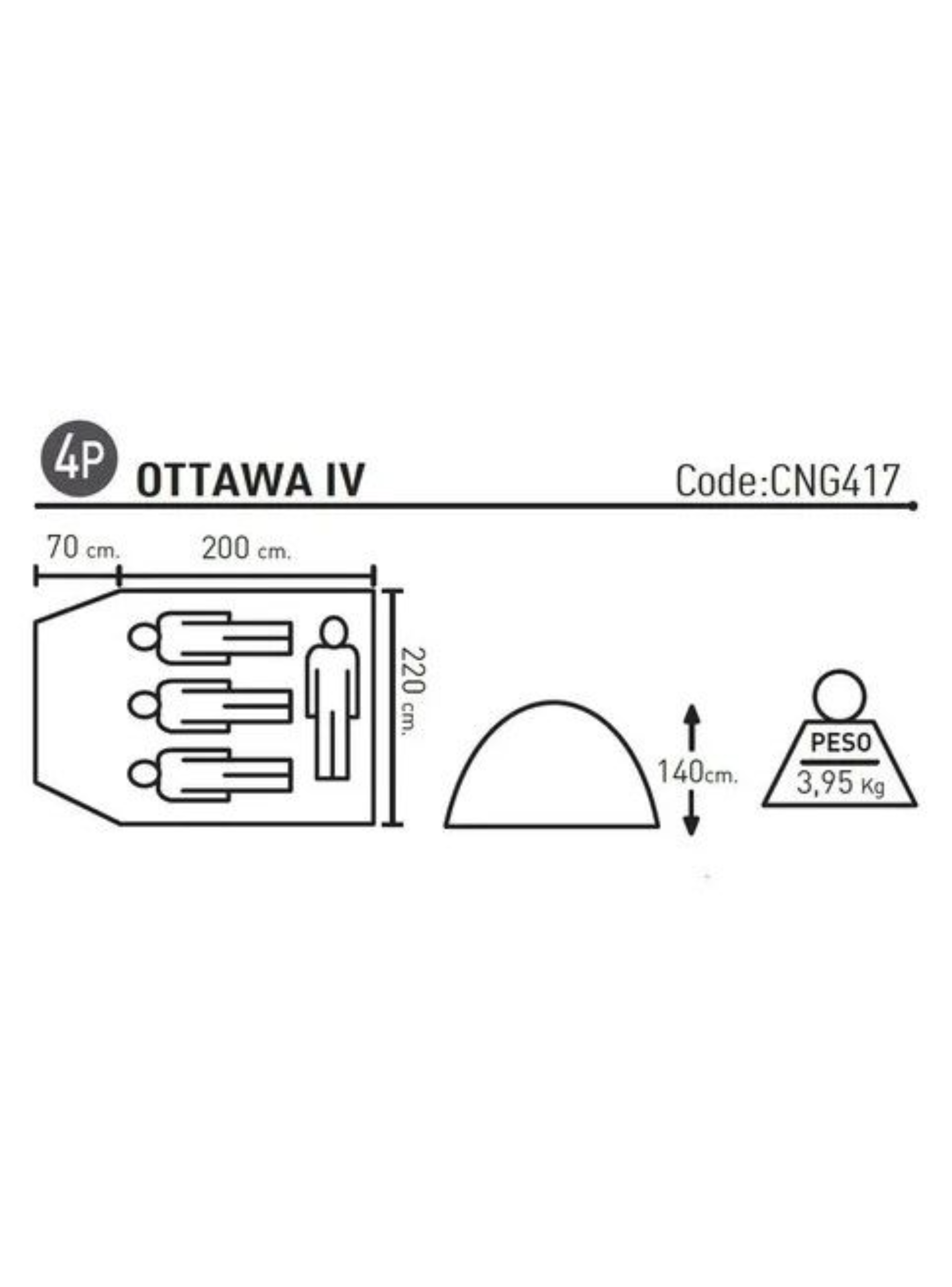 CARPA NATIONAL GEOGRAPHIC PARA 4 PERSONAS OTTAWA IV CNG17-3