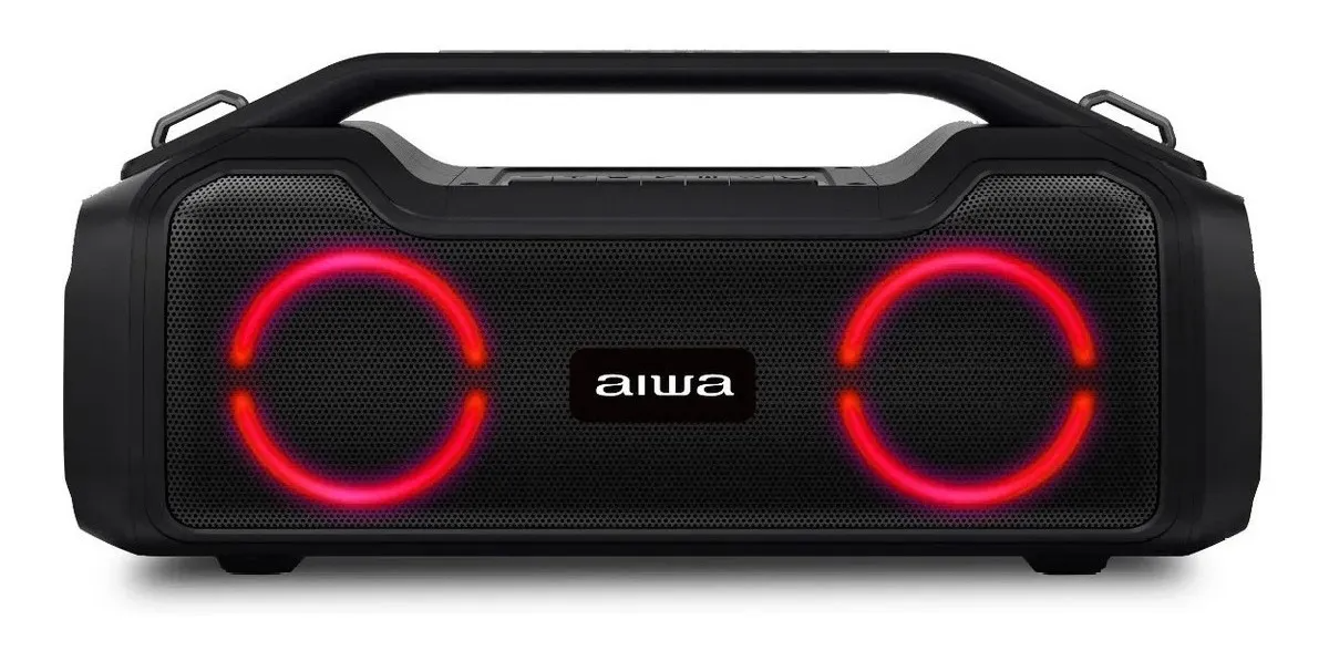 Parlante Aiwa AWS700BT port til con bluetooth waterproof negra-4