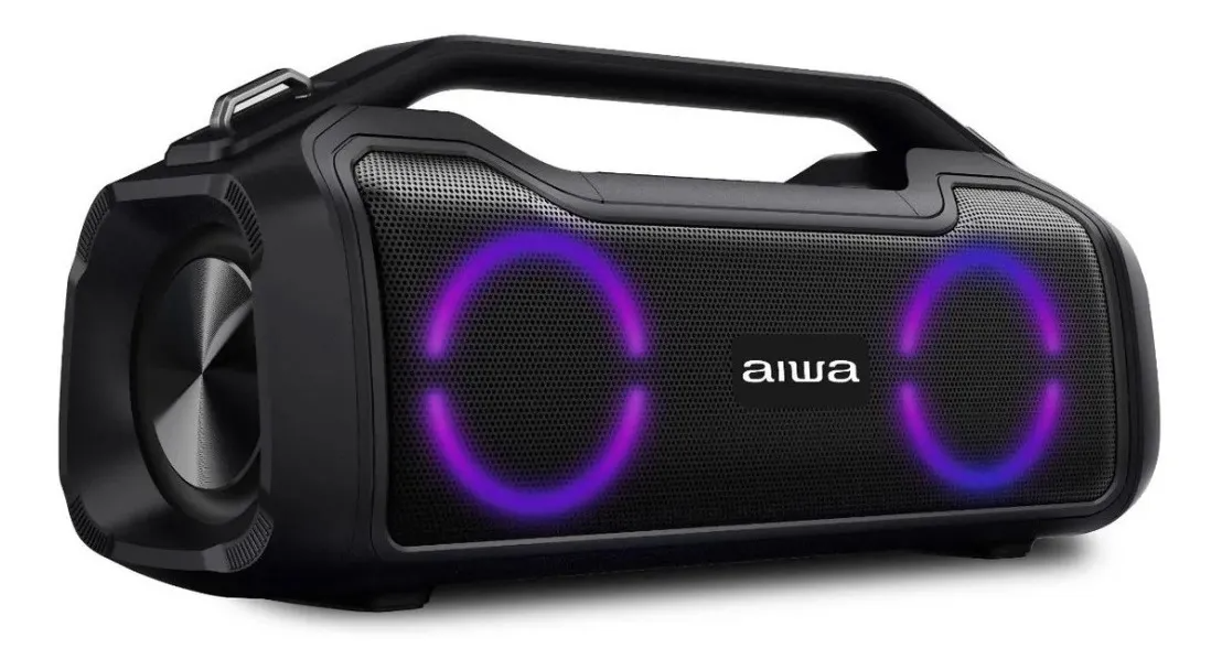 Parlante Aiwa AWS700BT port til con bluetooth waterproof negra-5