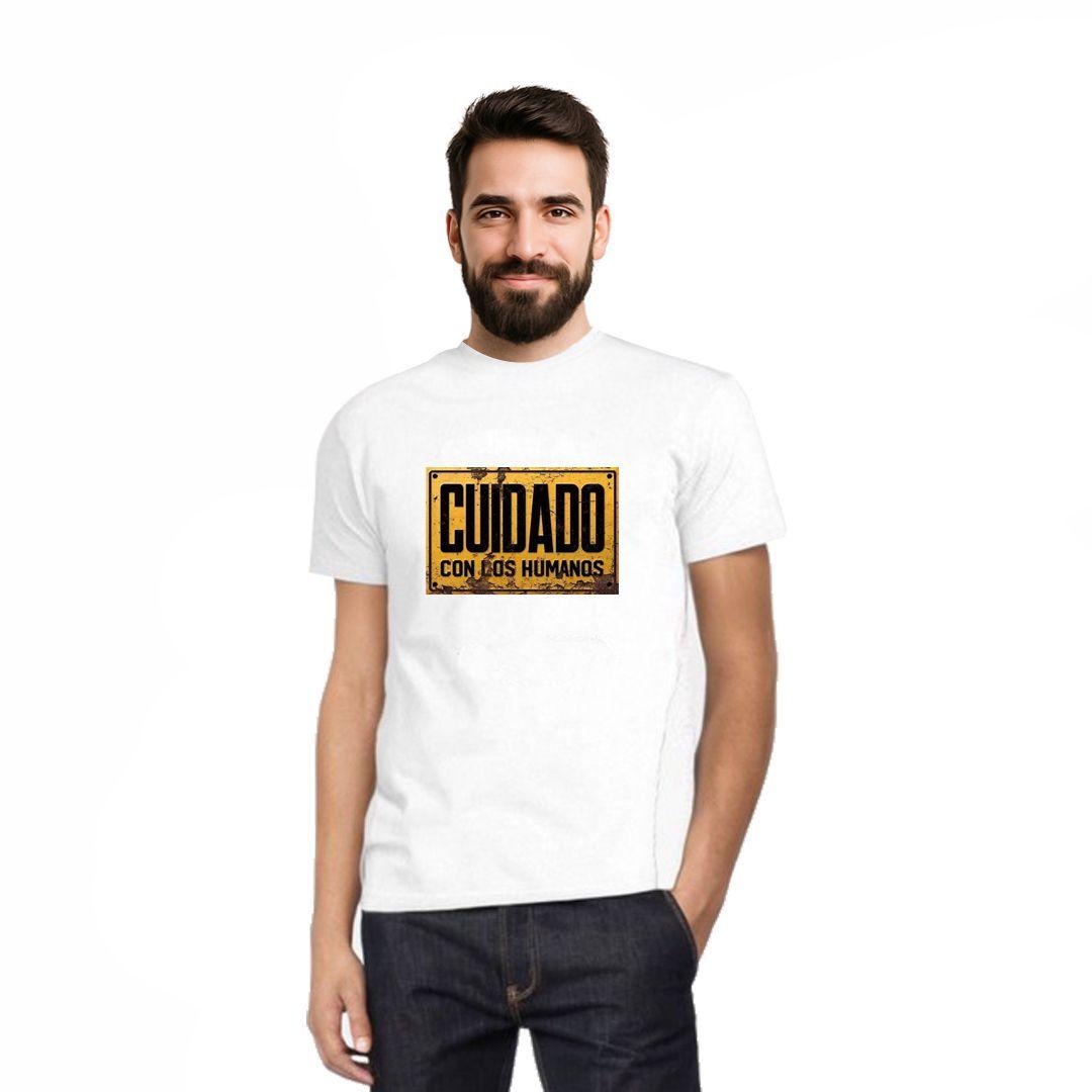 Polera Flokitextiles Cuidado Con Los Humanos #6-0