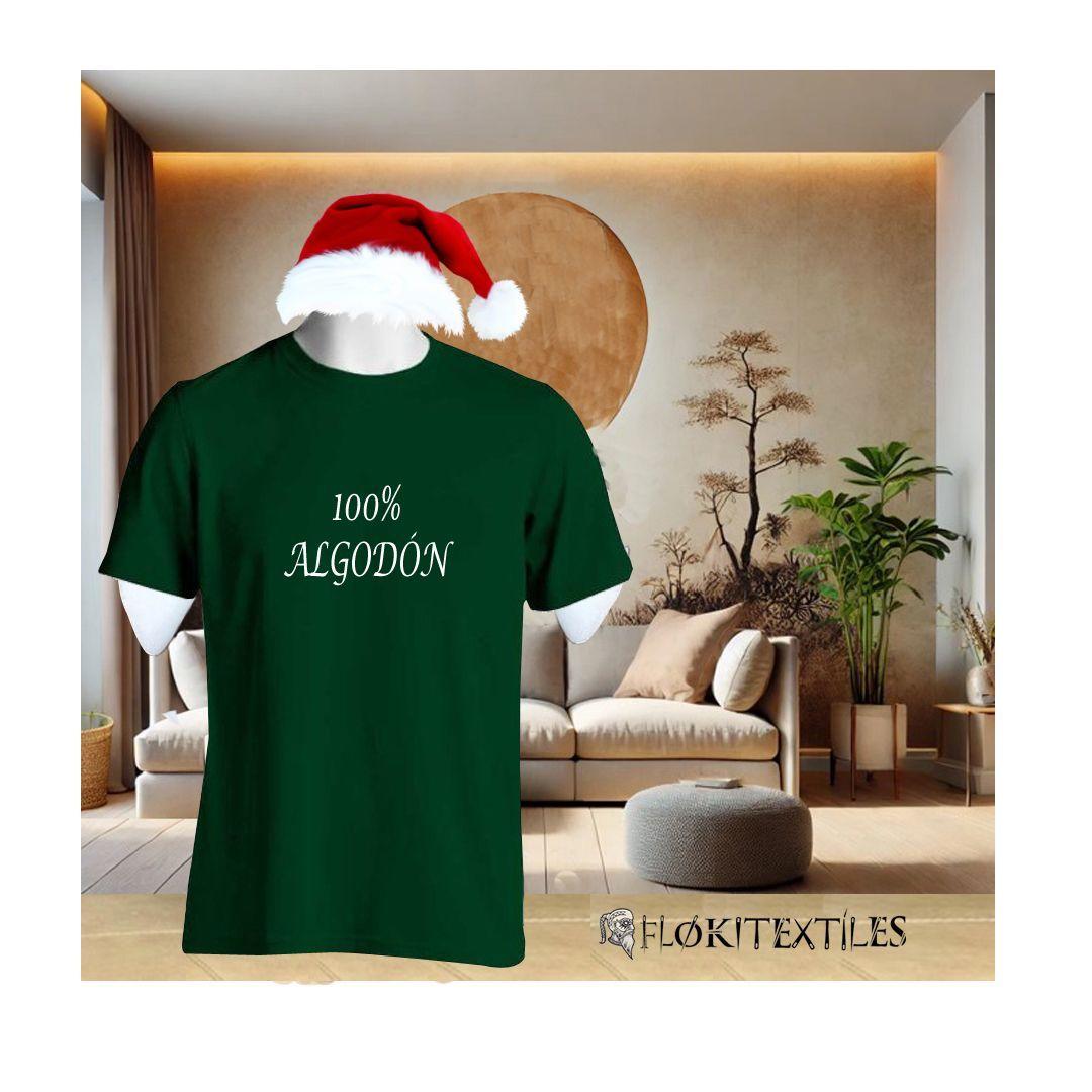 Poleras Navidad Algodon Manga Corta Unisex Ref7-2