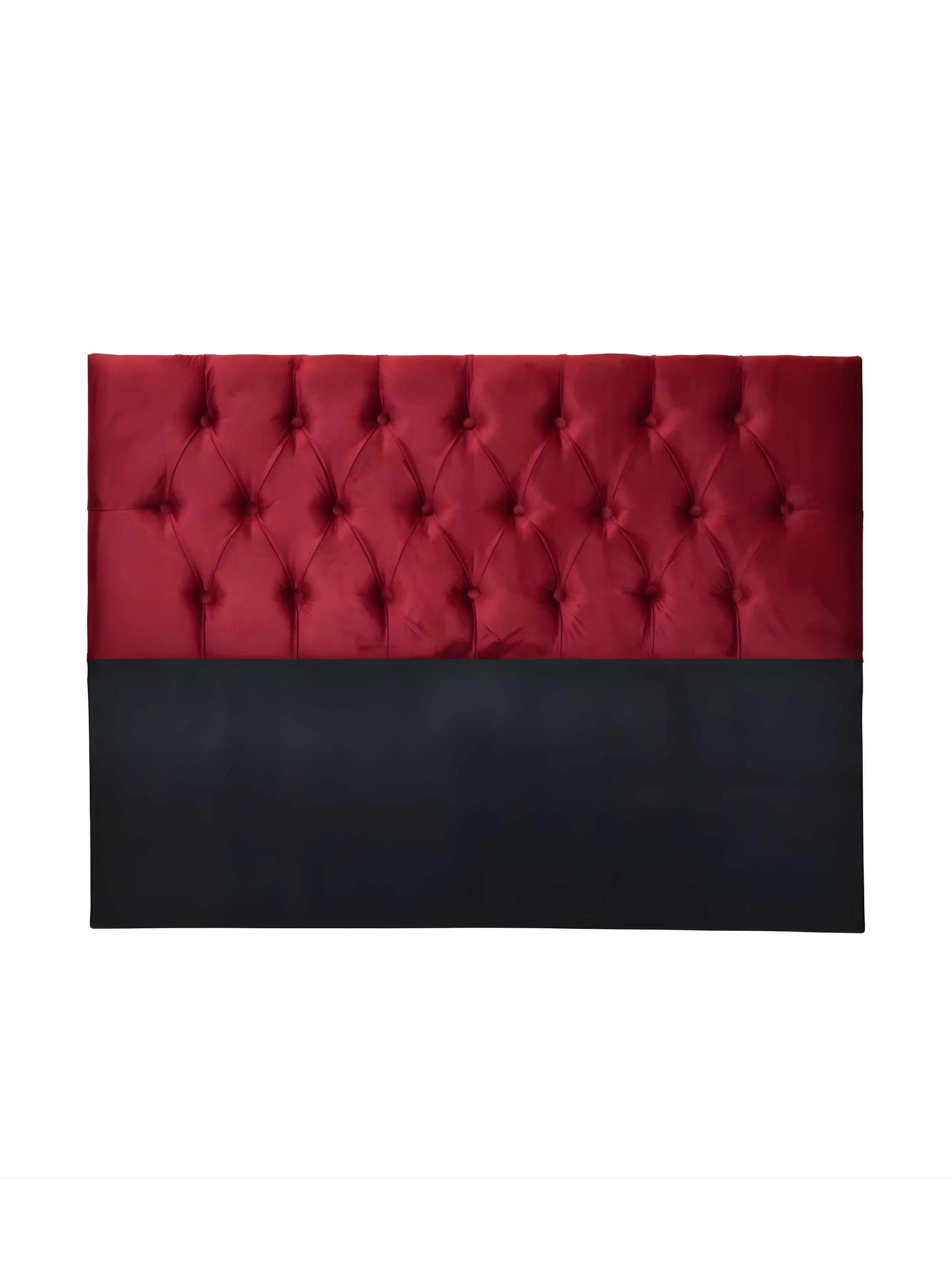 Respaldo 2 Plazas Piso Capitone Premium 150x140 CM Rojo Felpa-0