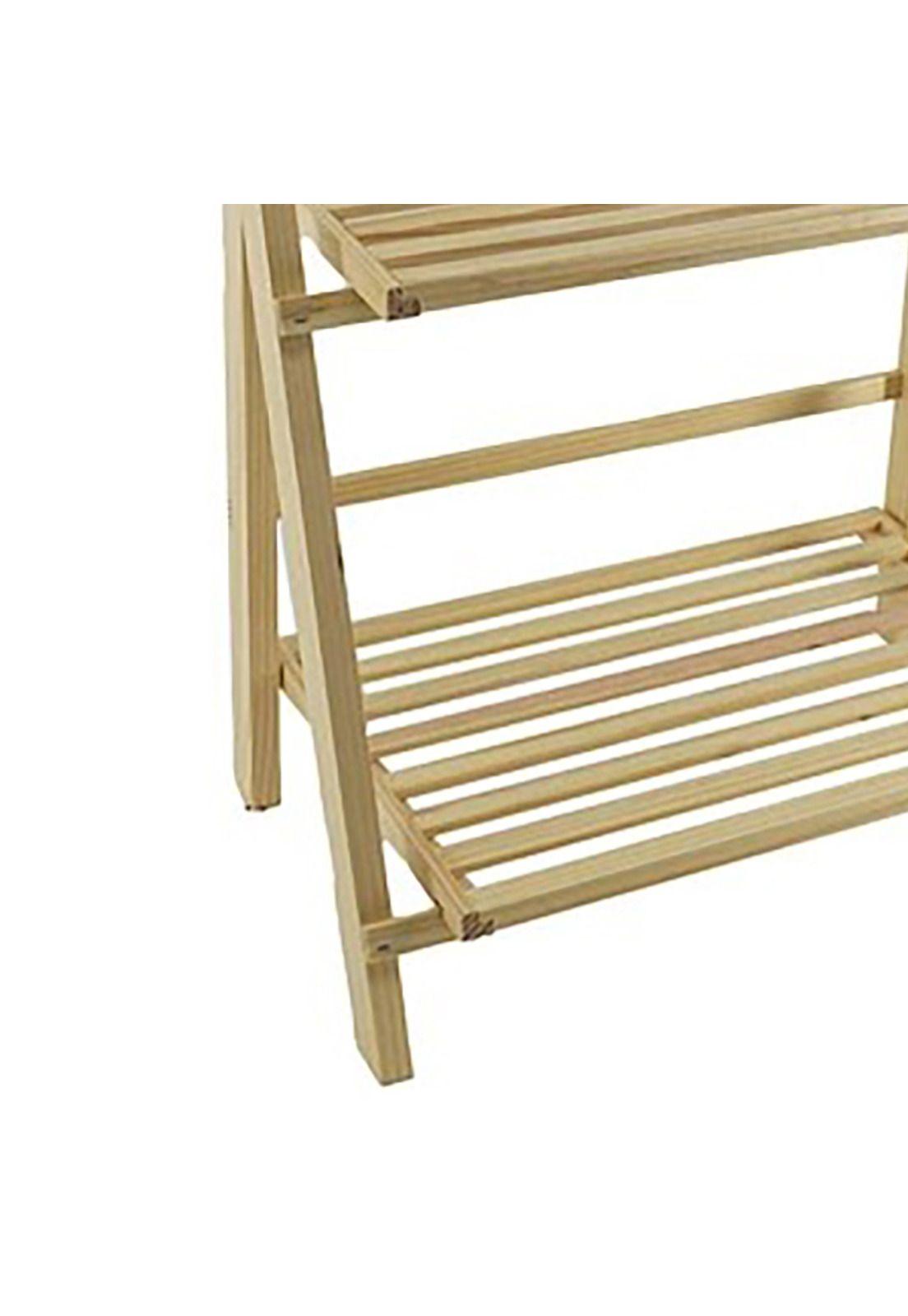 Estante Organizador Madera 2 Niveles 36x21x47 CM Café Claro-2