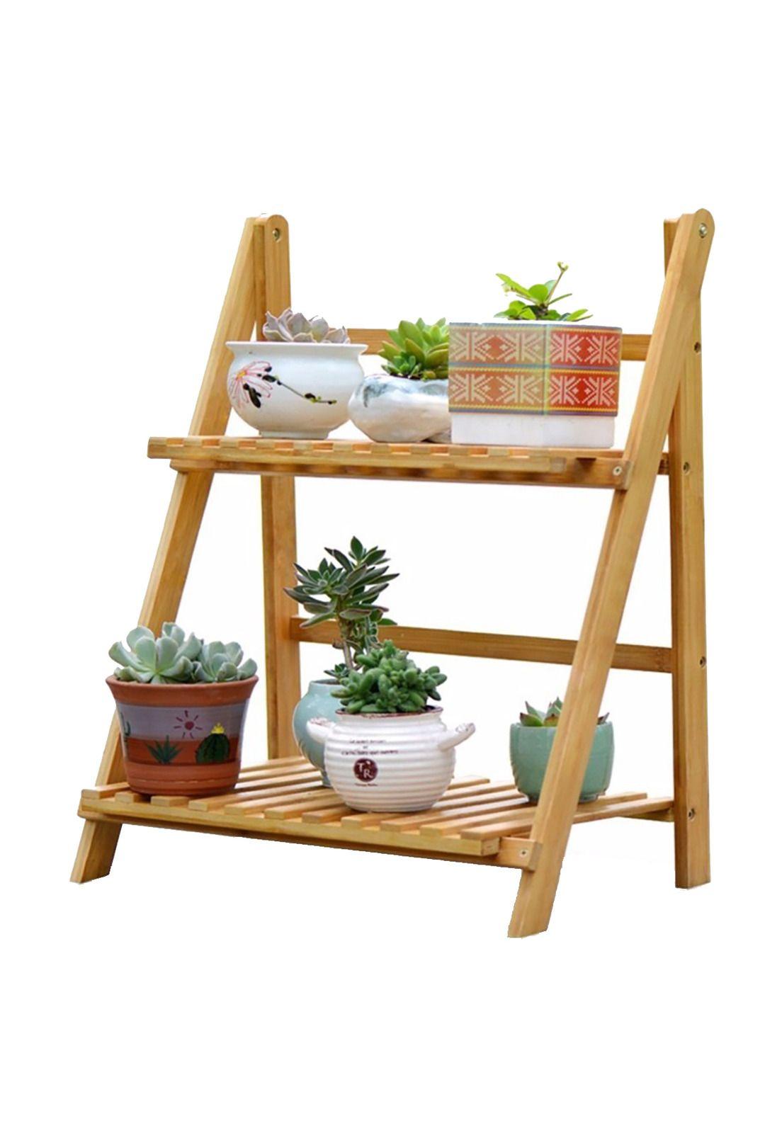Estante Organizador Madera 2 Niveles 36x21x47 CM Café Claro-4