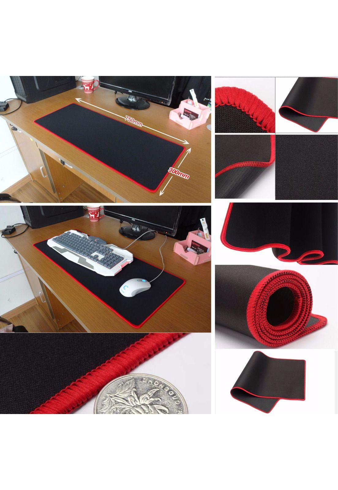 Mouse Pad Gamer Notebook 70 x 30 CM Rojo-4