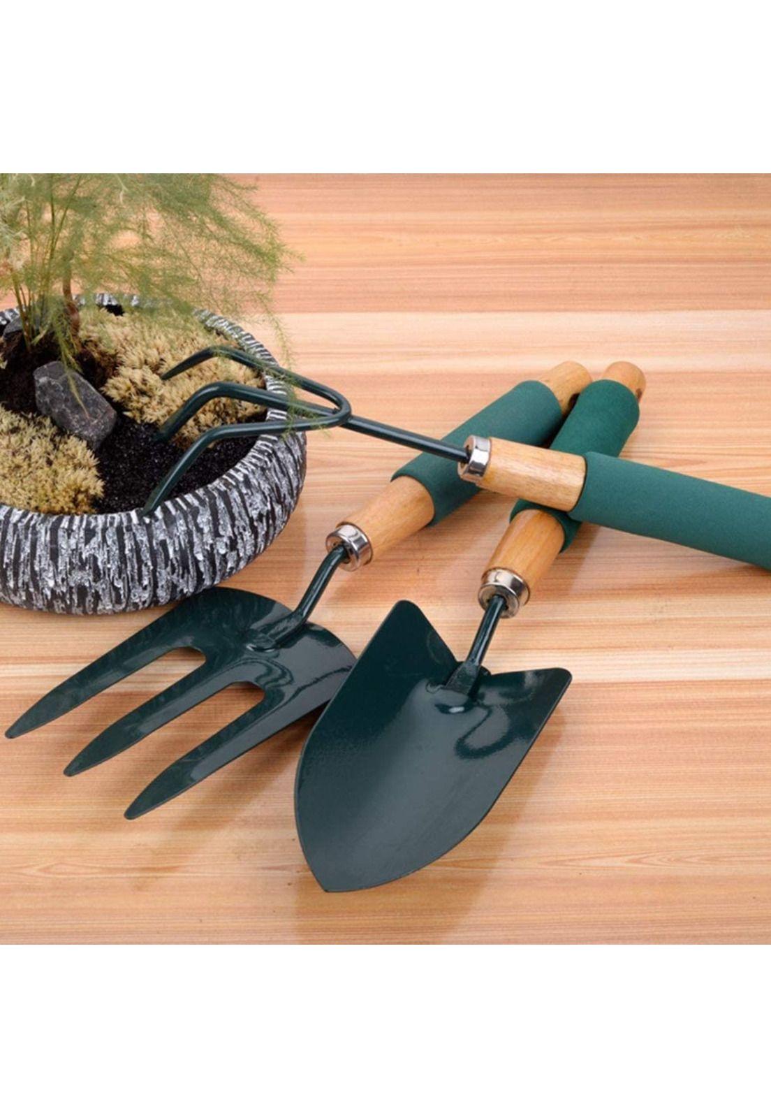 Set Jardinería Huerto 3 Piezas Metal Madera-3