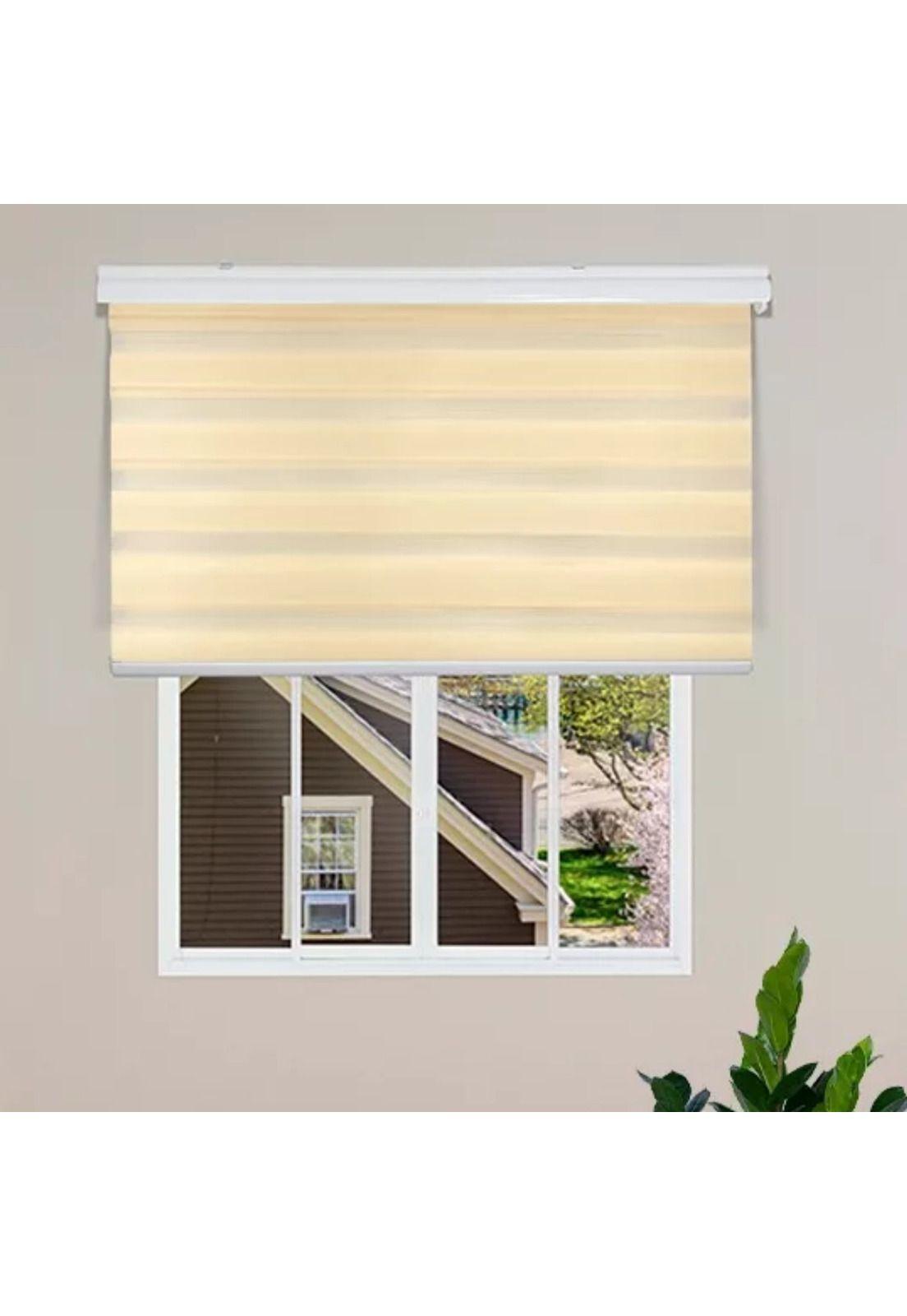 Cortina Roller Duo Zebra Día Y Noche Blanco 80x200 CM-2