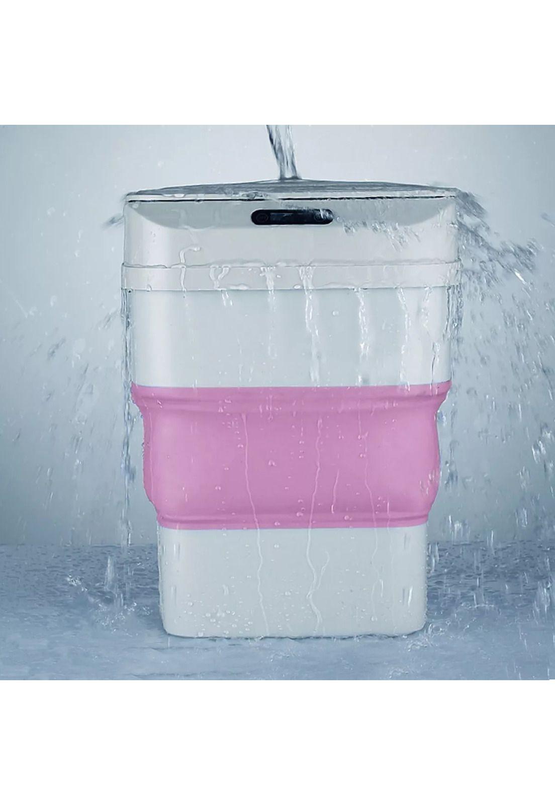Papelera Basurero Inteligente Sensor Digital Infrarrojo Rosa-3