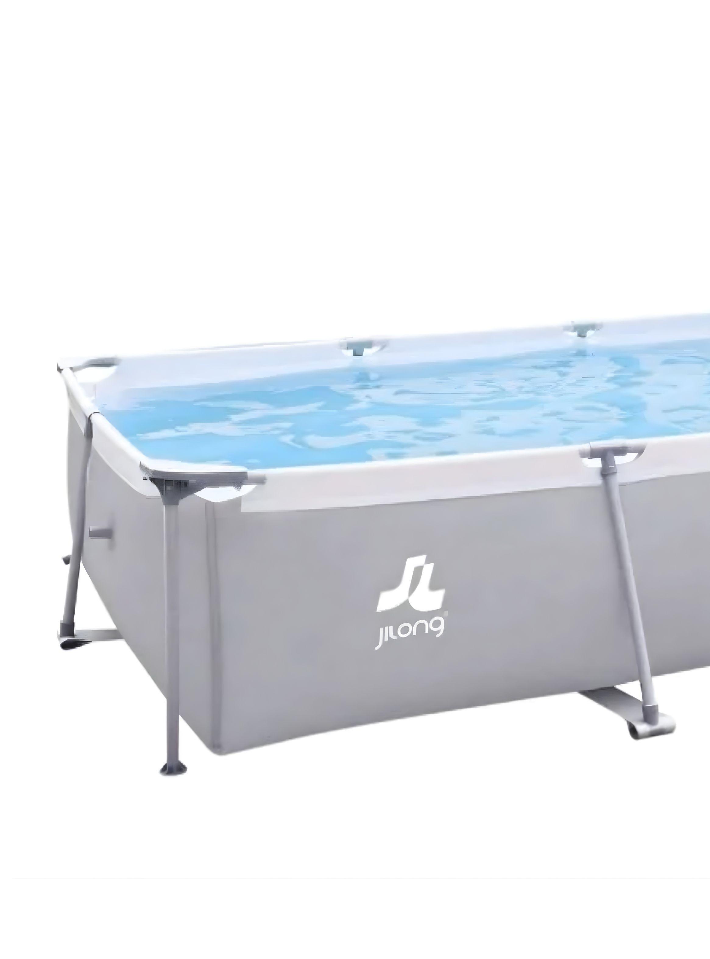 Piscina Rectangular Estructural 300x207x65 CM Gris-2