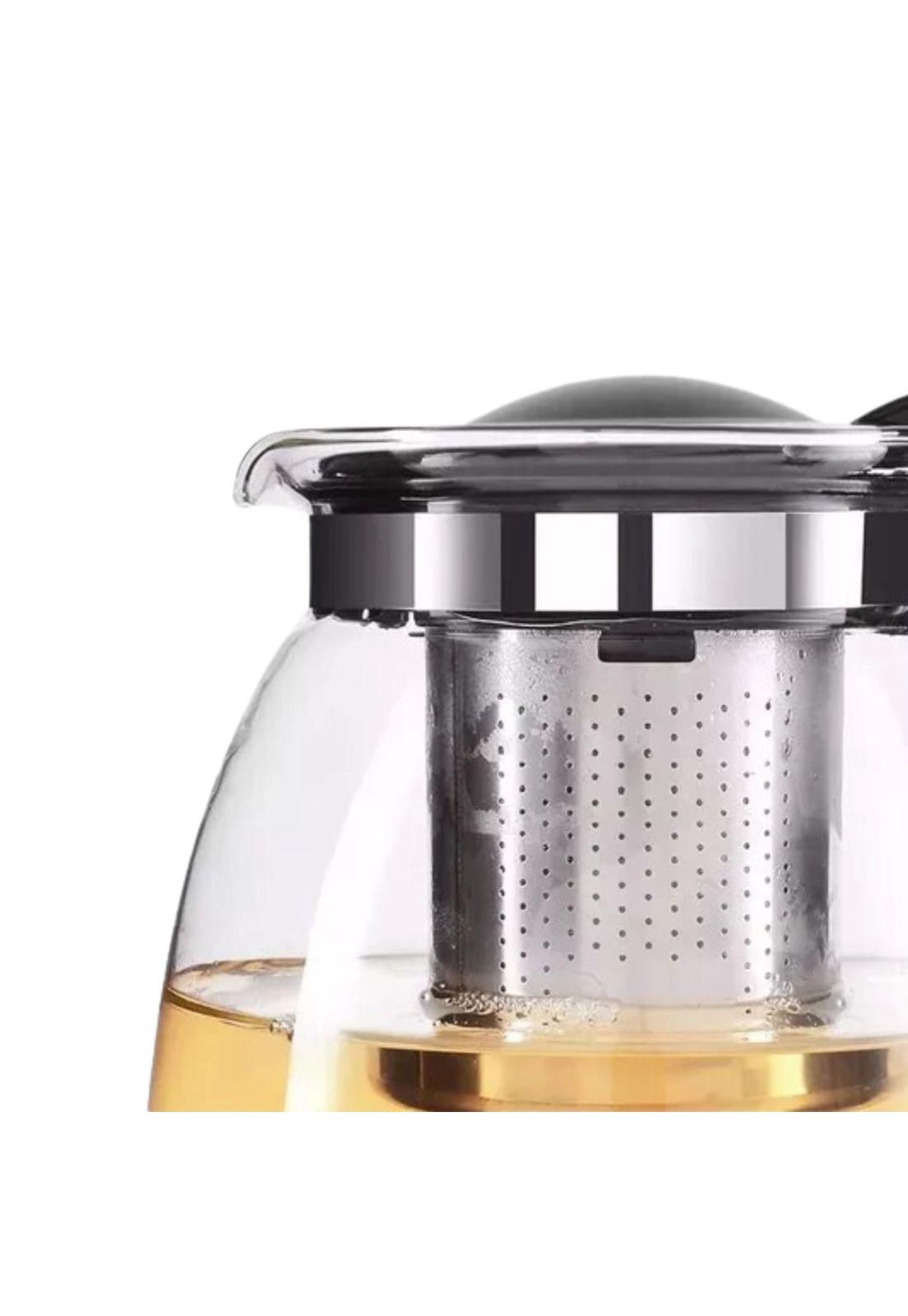 Hervidor Tetera Infusor Vidrio Cocina 900 ML Negro-3