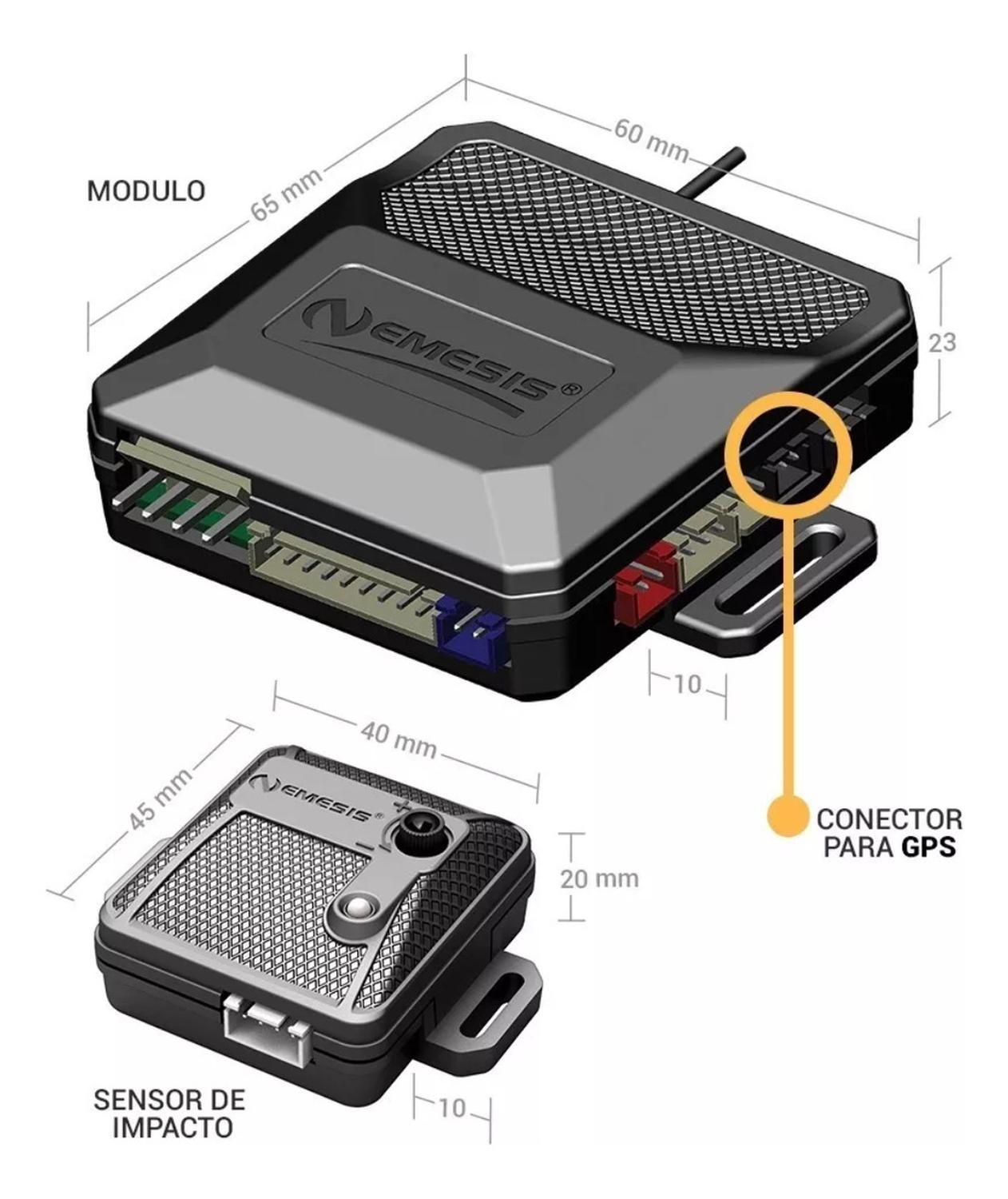 Alarma Antirrobo GPS Automóvil Nemesis Serie Gold Pro Mp1 Bt-4