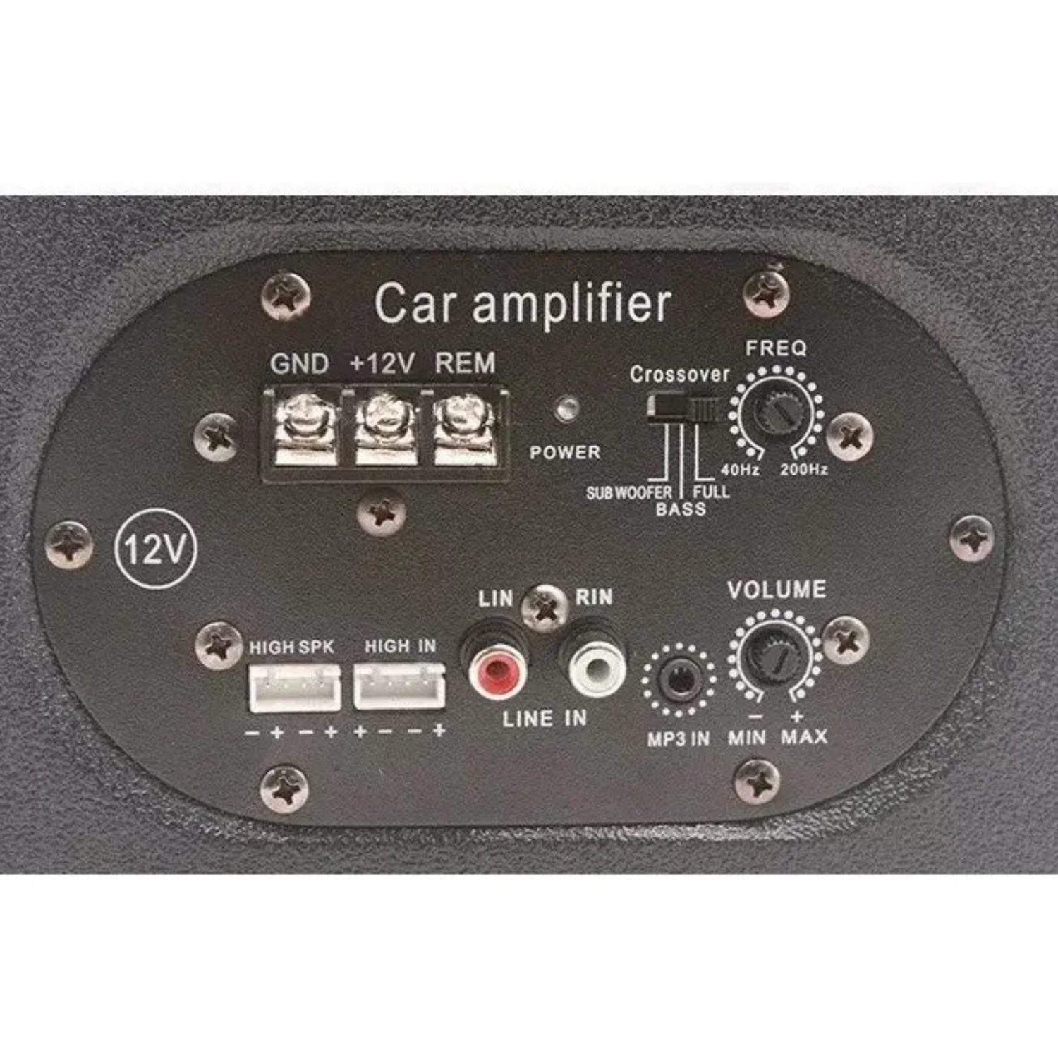 Parlante Subwoofer Plano Automóvil Más Kit Instalación 500 Watt Negro-4