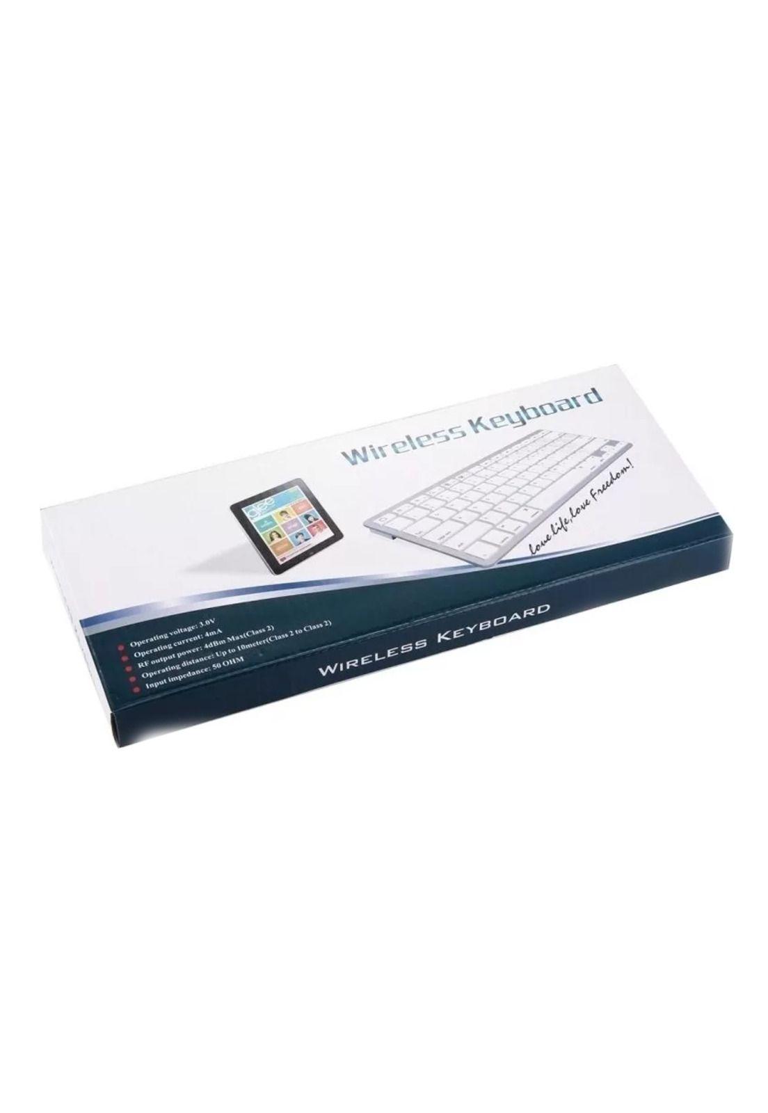 Teclado Inalámbrico Bluetooth Plateado-5