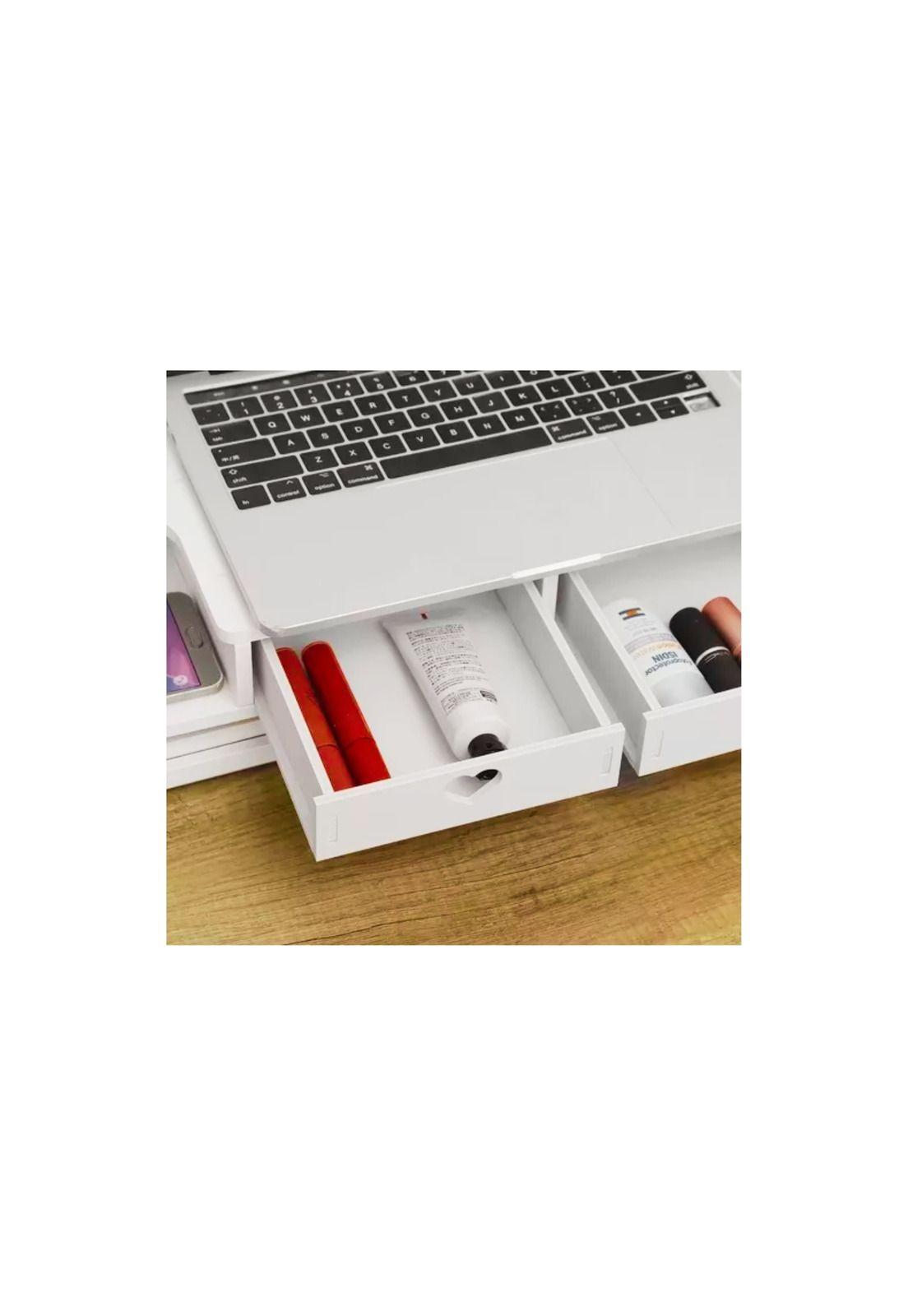 Organizador Escritorio Base Monitor Madera Corazón-3