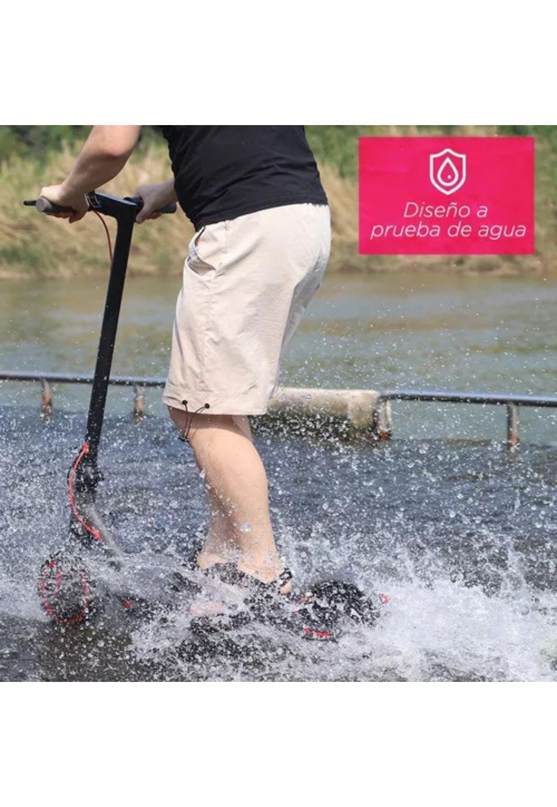 Scooter Eléctrico Pegable Luz Led Adulto 25 Km/H Negro-4