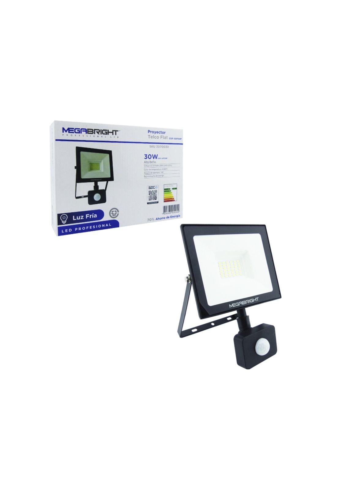 Foco LED Halógeno 30 Watt Sensor Movimiento Luz Fría Certificado-2