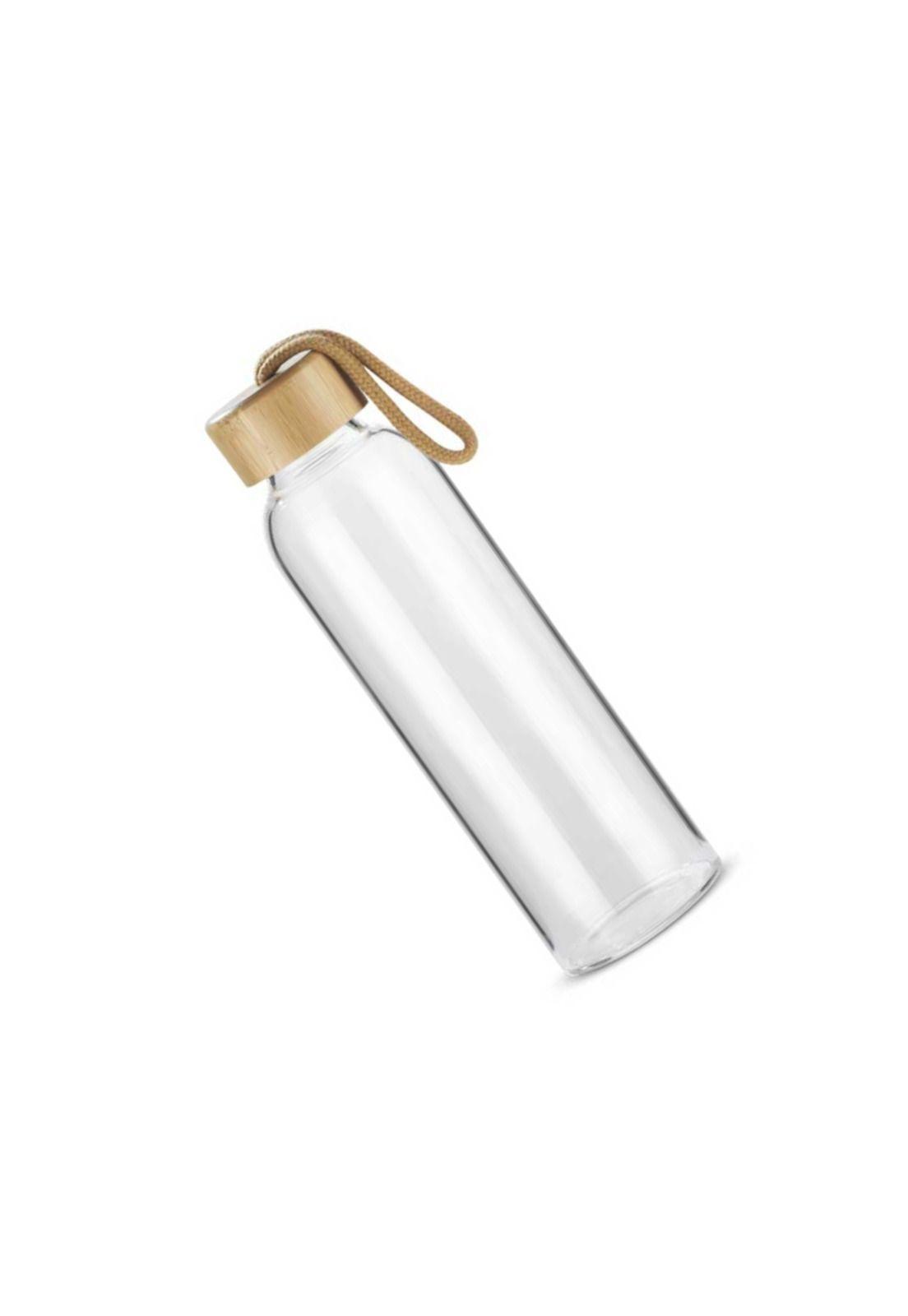 Botella Vidrio Tapa Bambú 500 ML-5
