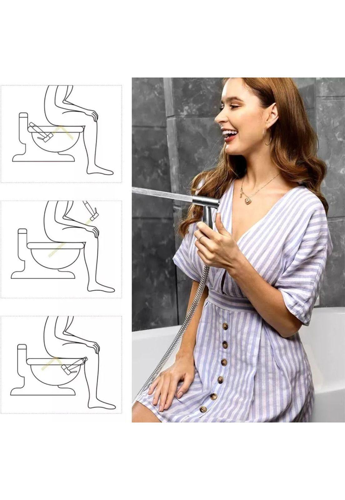 Ducha Baño Bidet Árabe Soporte Manguera Flexible WC-4