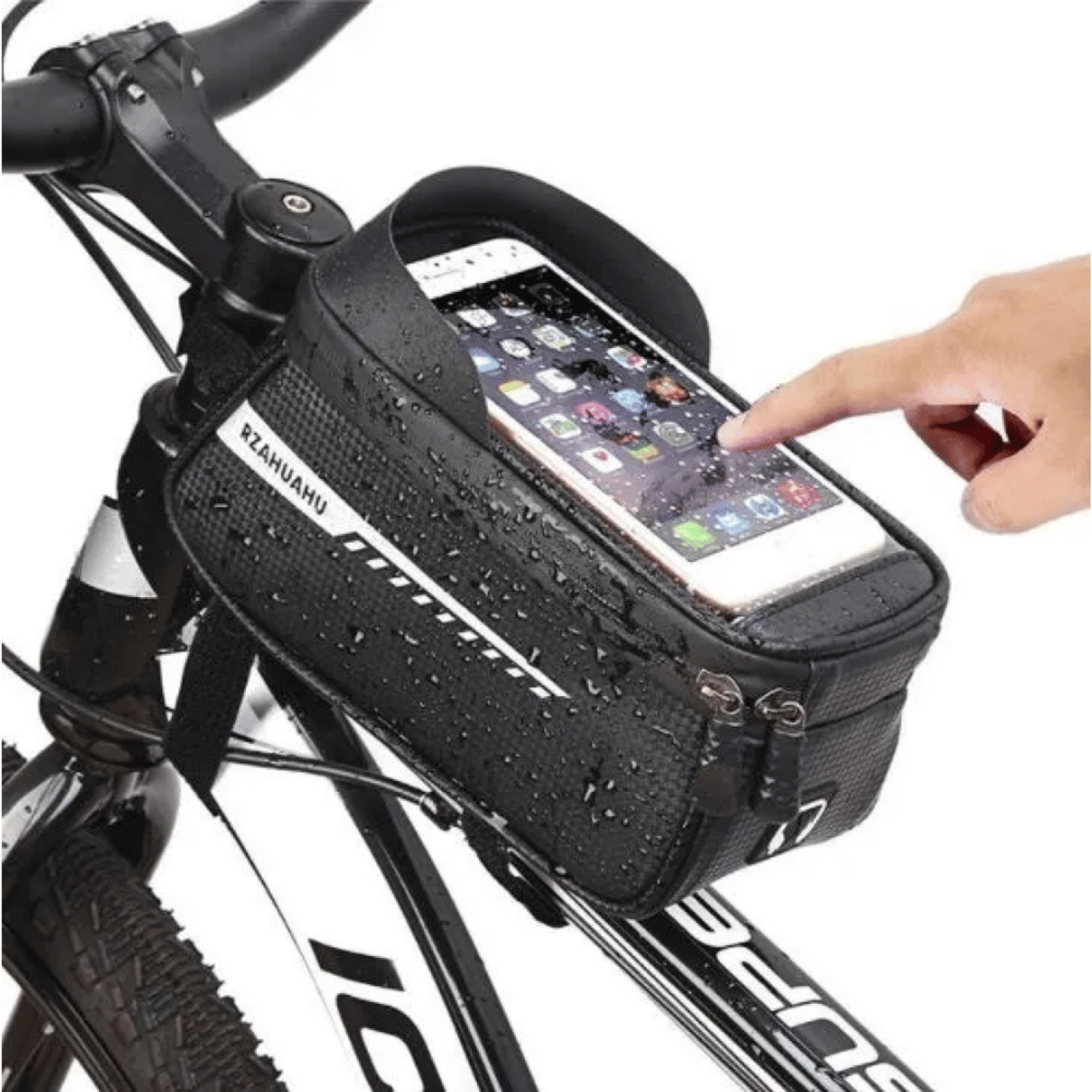 Bolso Bicicleta Porta Celular Impermeable Negro-5