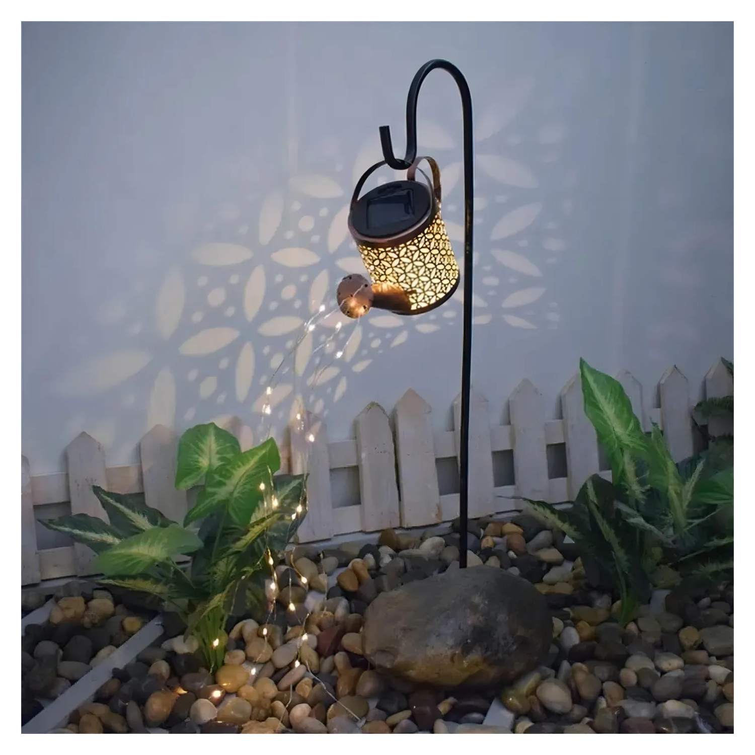 Regadera Solar LED Hueca Agua Impermeable-4