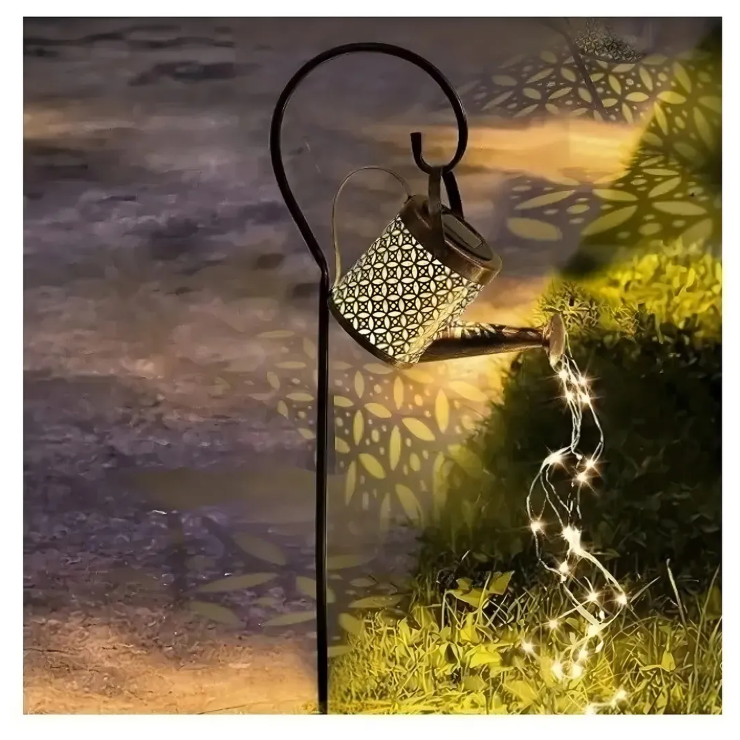 Regadera Solar LED Hueca Agua Impermeable-5