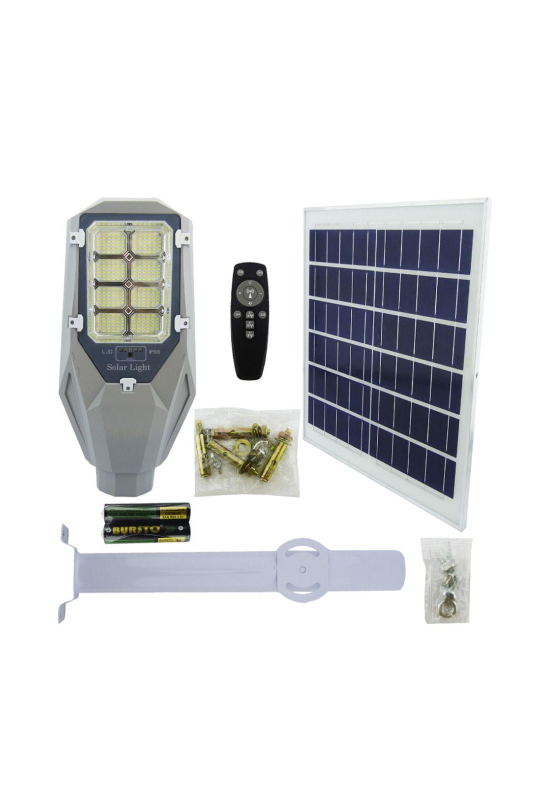 Foco Brazo Solar 800 Watt 256 LED 8 Placas Aluminio Indicador Carga Control Remoto-2
