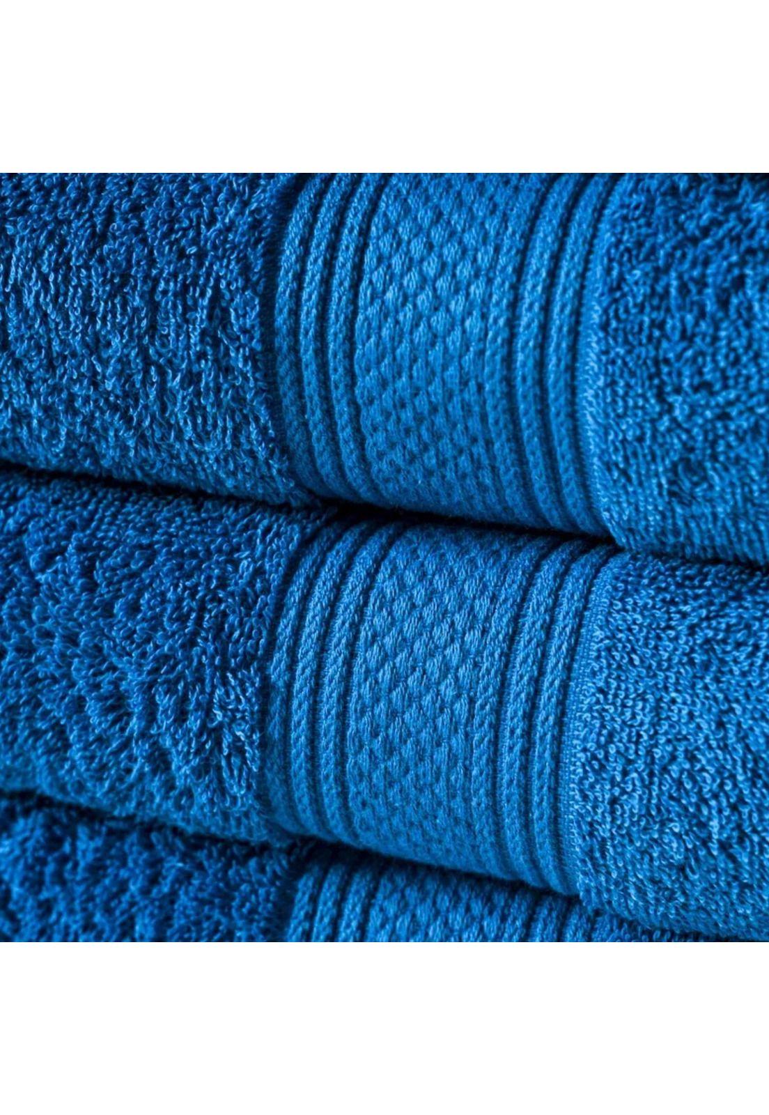 Set De Toallas 3 Piezas 100% Algodón 450 GR Azul Cannon-3