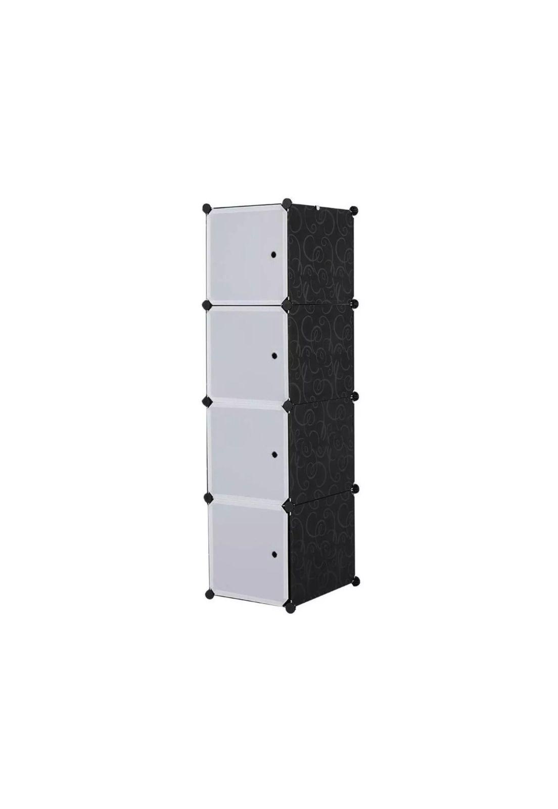 Organizador Closet Ropero Hogar 4 Módulos 127x32x44 CM Negro-0