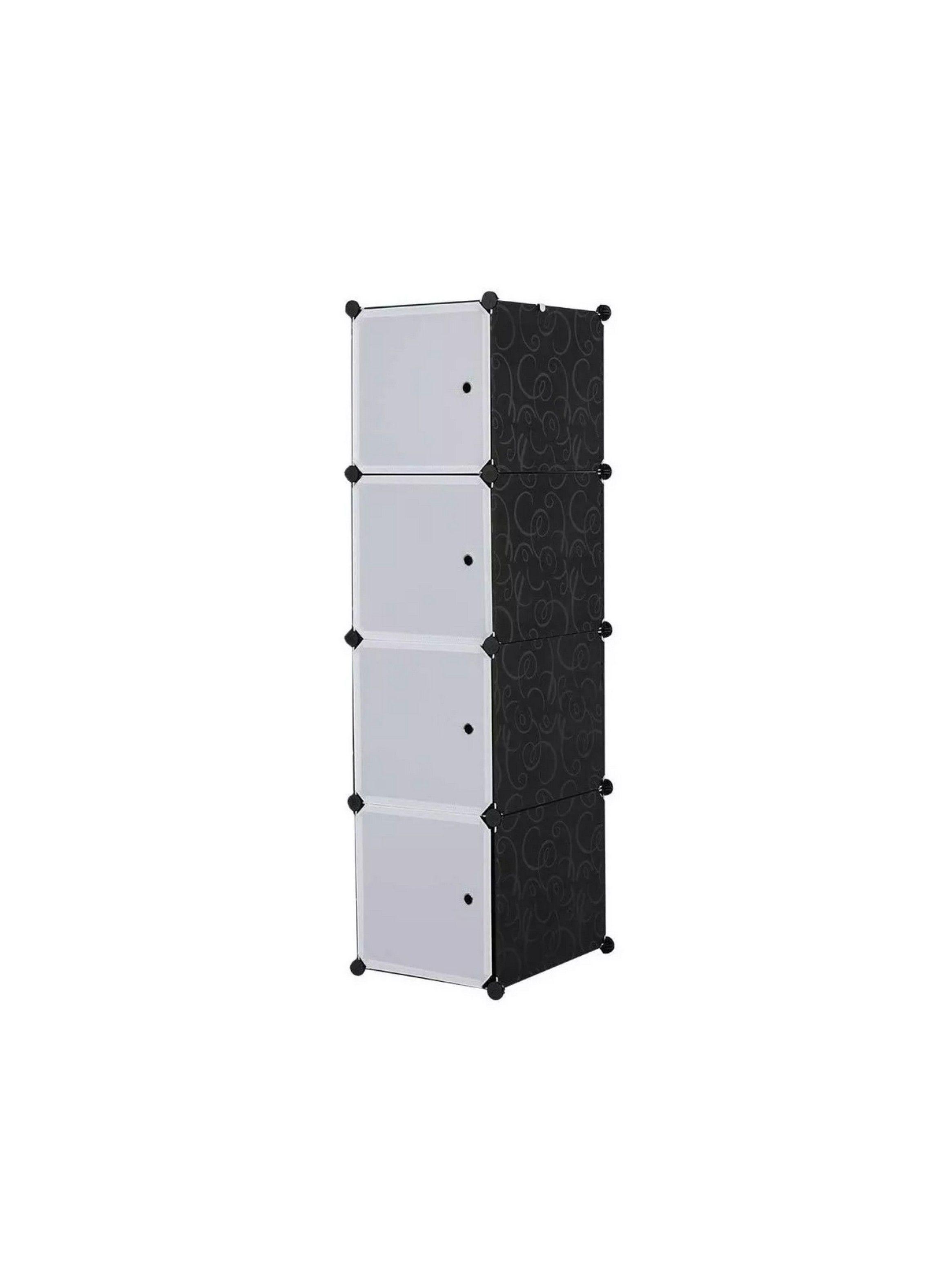 Organizador Closet Ropero Hogar 4 Módulos 127x32x44 CM Negro-0