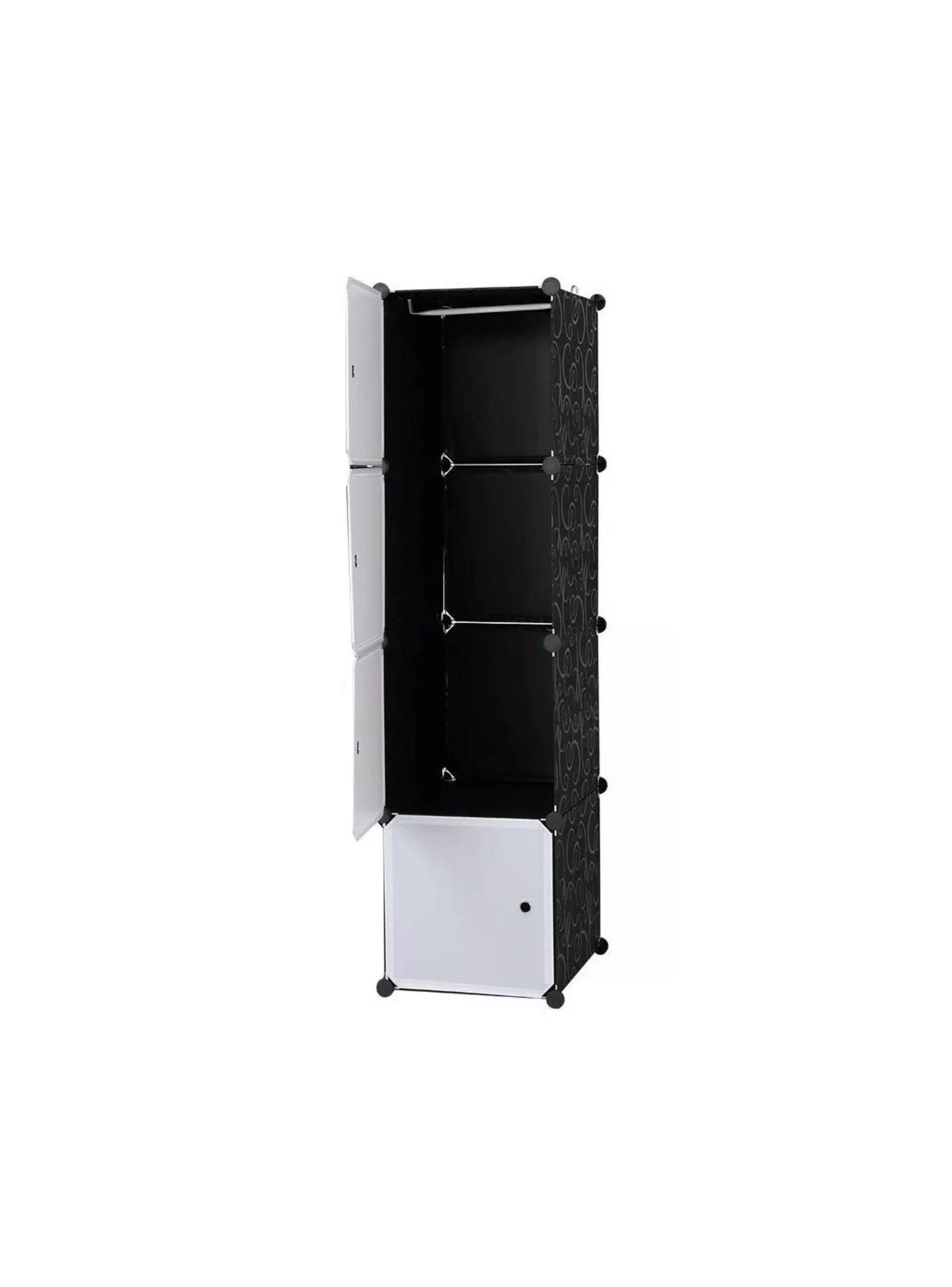 Organizador Closet Ropero Hogar 4 Módulos 127x32x44 CM Negro-1