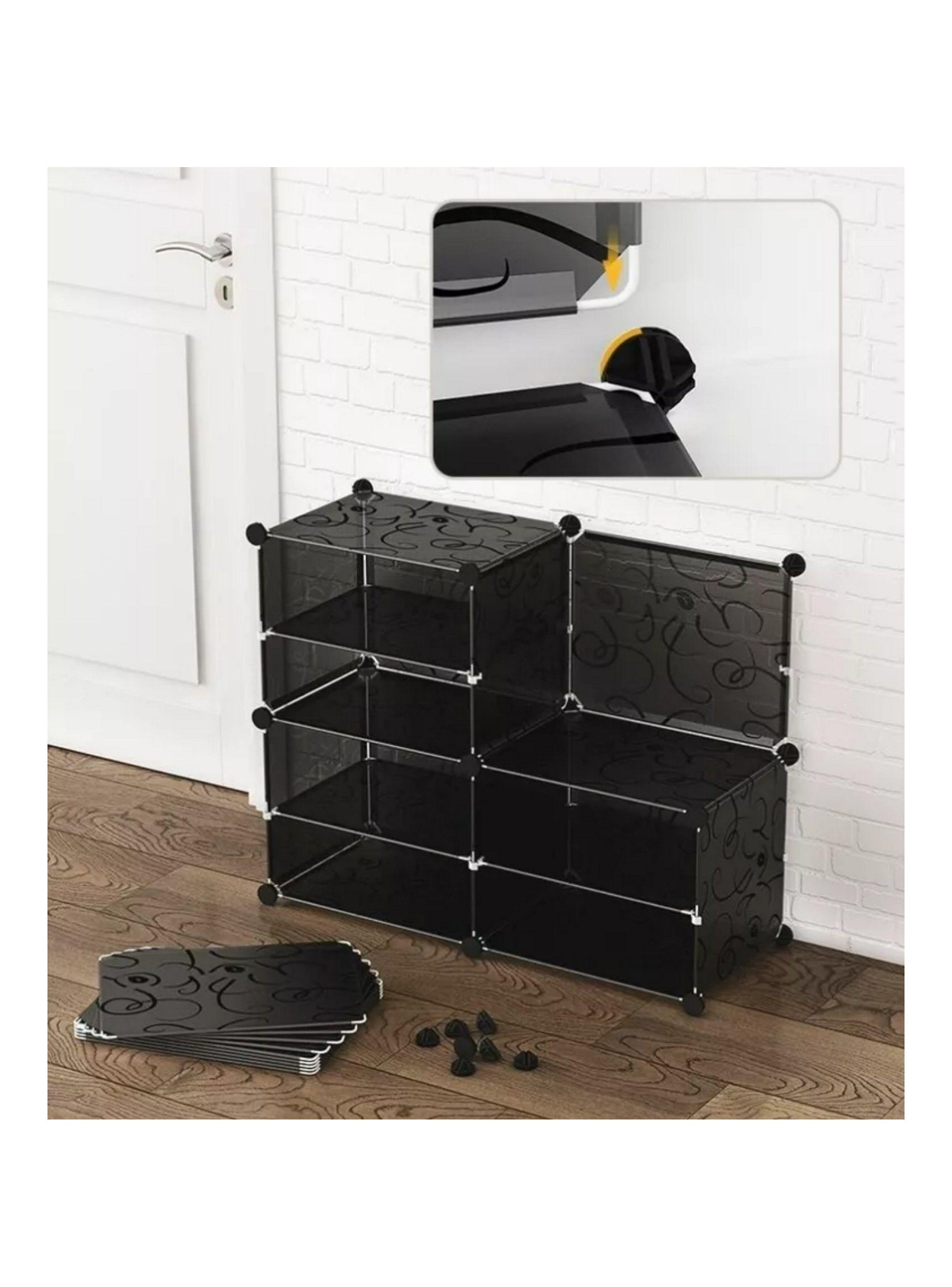 Organizador Closet Ropero Hogar 4 Módulos 127x32x44 CM Negro-4